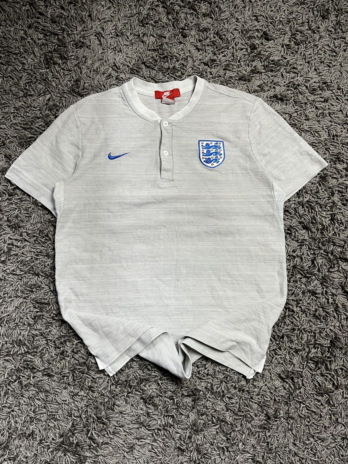 Nike Nike England National Team 2018 Henley Polo Shirt Grey Size US L / EU 52-54 / 3 - 2 Thumbnail