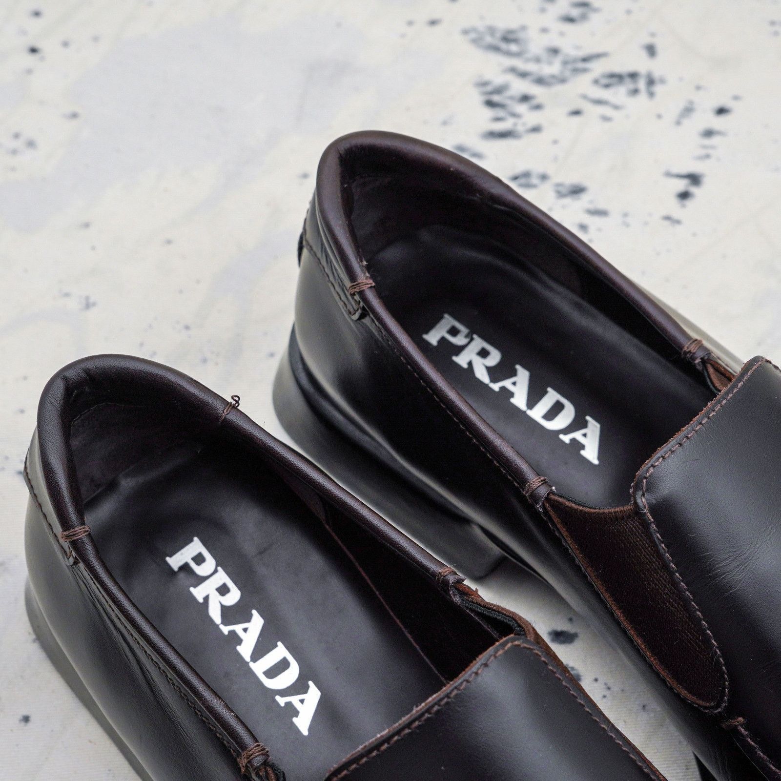 Prada Vintage prada classic brown formal leather loafers shoes Size US 8.5 / EU 41-42 - 10 Thumbnail