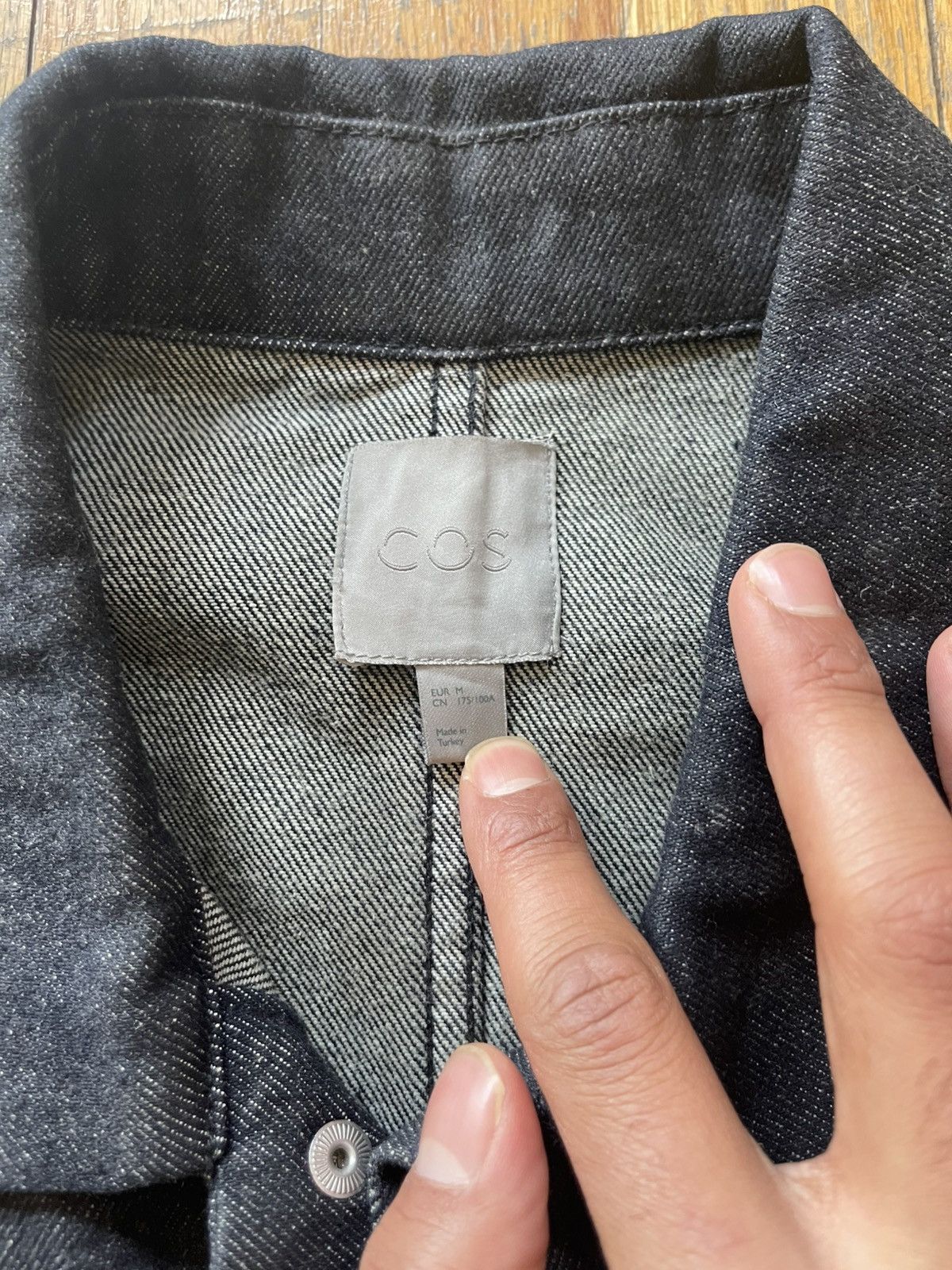 Cos Waxed Denim Quarter Zip Pullover Size US M / EU 48-50 / 2 - 3 Thumbnail