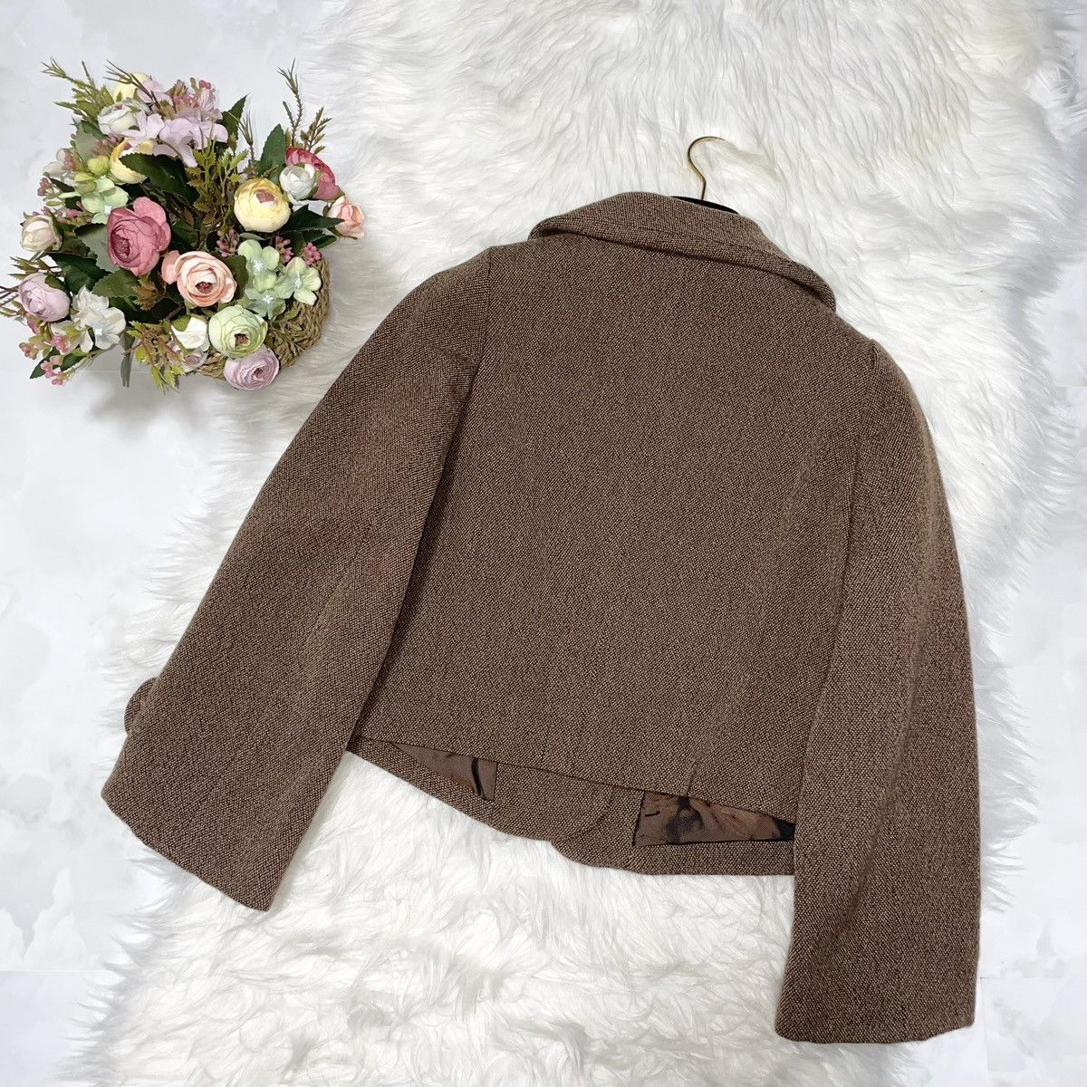 Marni Genuine Marni Asymmetrical Short Wool Jacket 38 Brown MARNI Size XS / US 0-2 / IT 36-38 - 3 Thumbnail