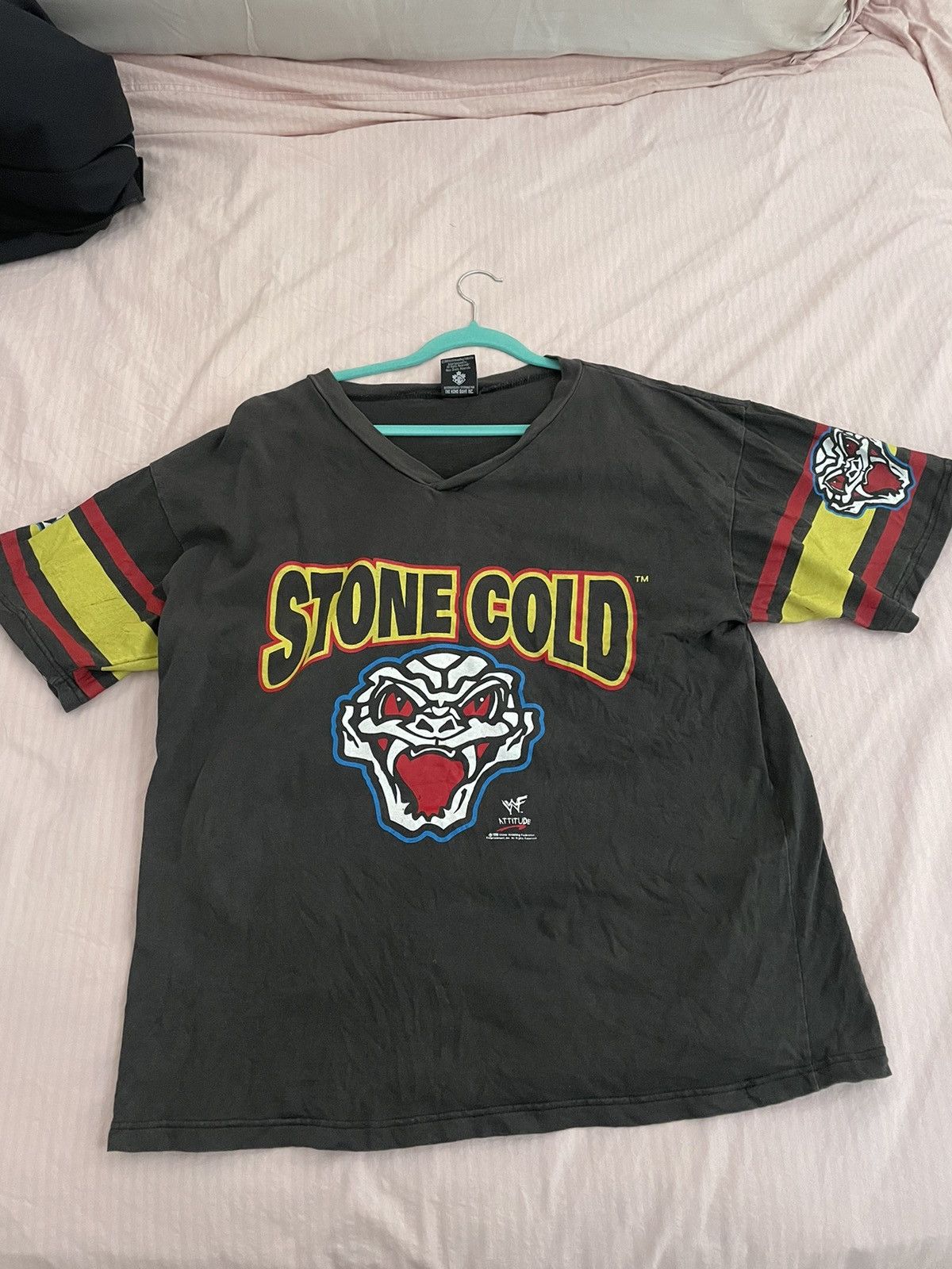 Vintage × WWE × WWF Stone cold Steve Austin 3:16 Venom V-neck Size US L / EU 52-54 / 3 - 1 Thumbnail