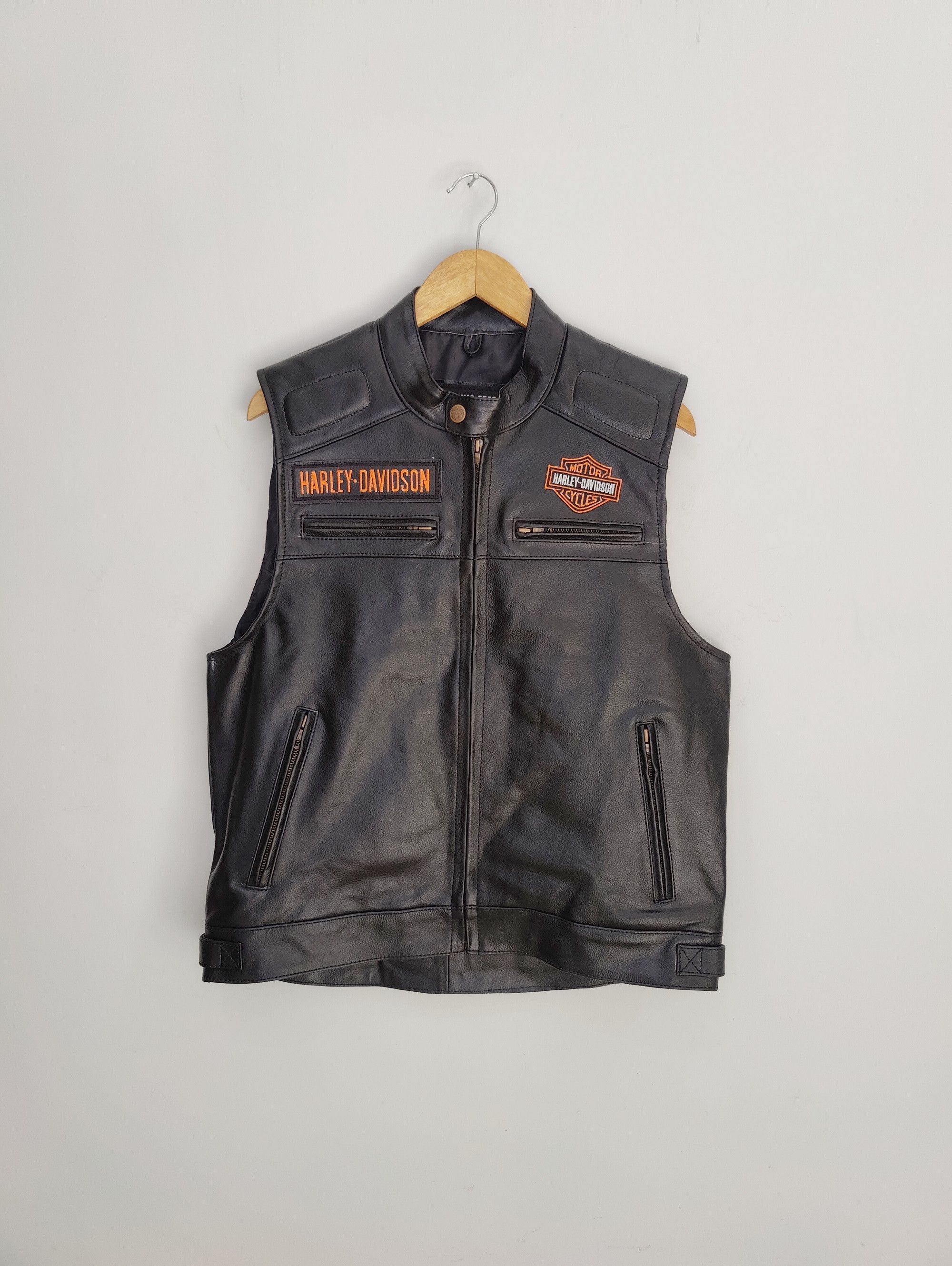 Harley Davidson Harley Davidson Leather Vest Streetwear Racing Size US XL / EU 56 / 4 - 4 Thumbnail