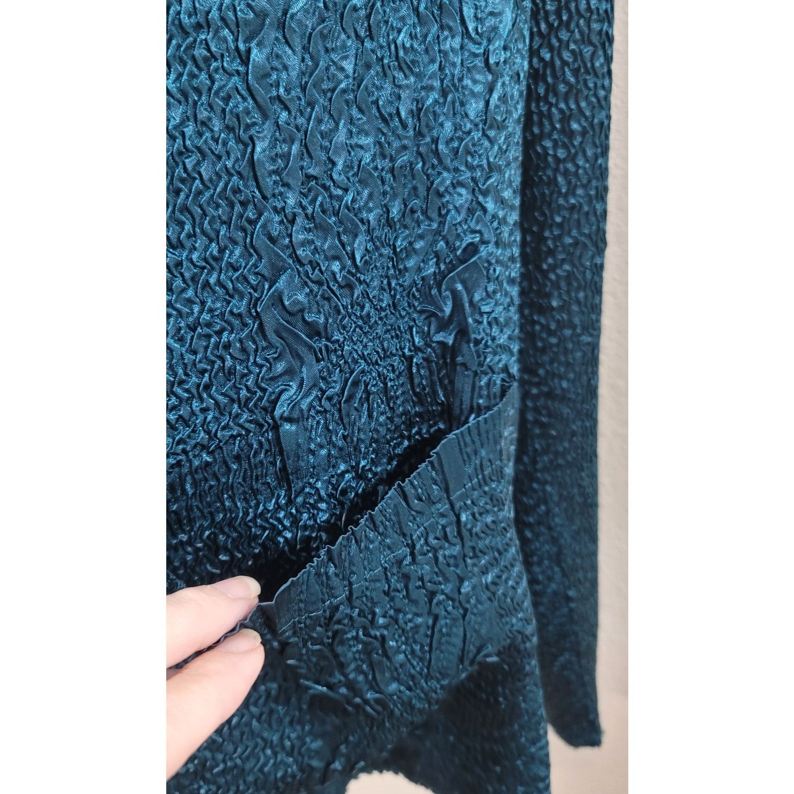 Chicos Chico's Traveler Striking Teal Crushed Short Jacket 2 L NWT Size L / US 10 / IT 46 - 5 Thumbnail