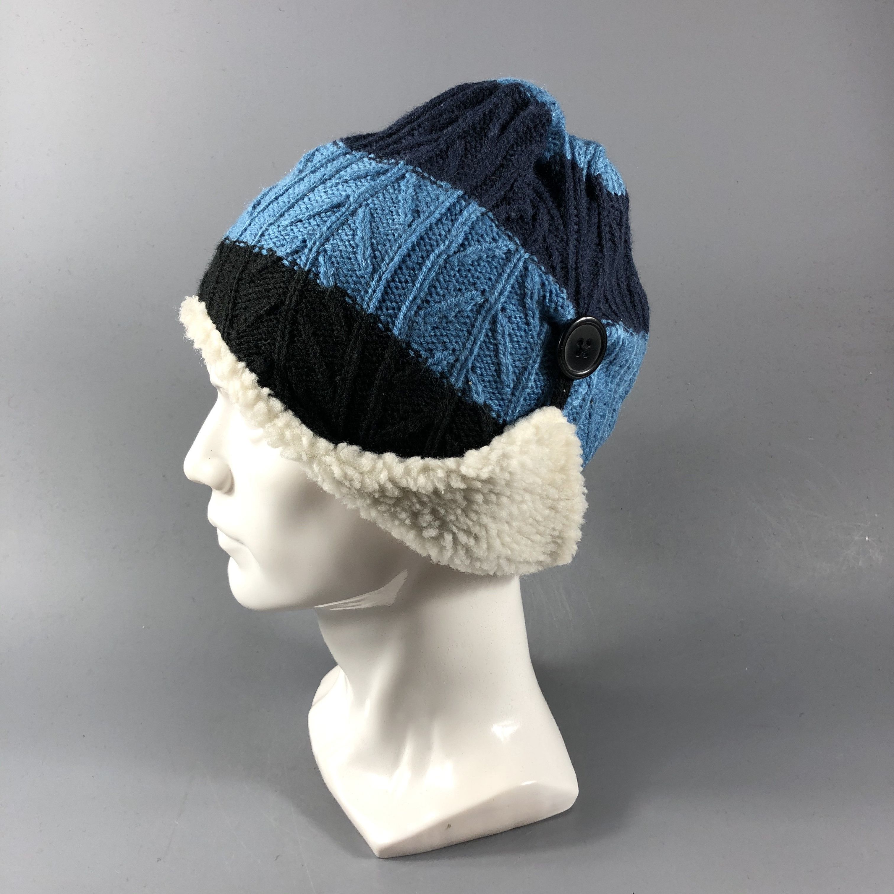 Vintage Ushanka Cable Knit Earflap Beanie Snowcap Snow Hat B770 Size ONE SIZE - 4 Thumbnail