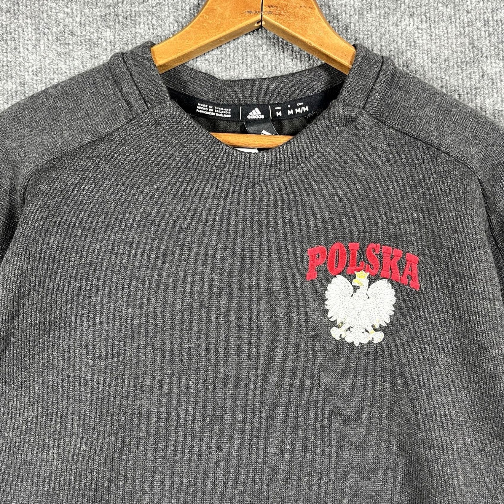 Adidas Adidas Poland Soccer Sweatshirt Mens Size M Gray 90s Classic Sports Shirt Pullover Size US M / EU 48-50 / 2 - 2 Thumbnail