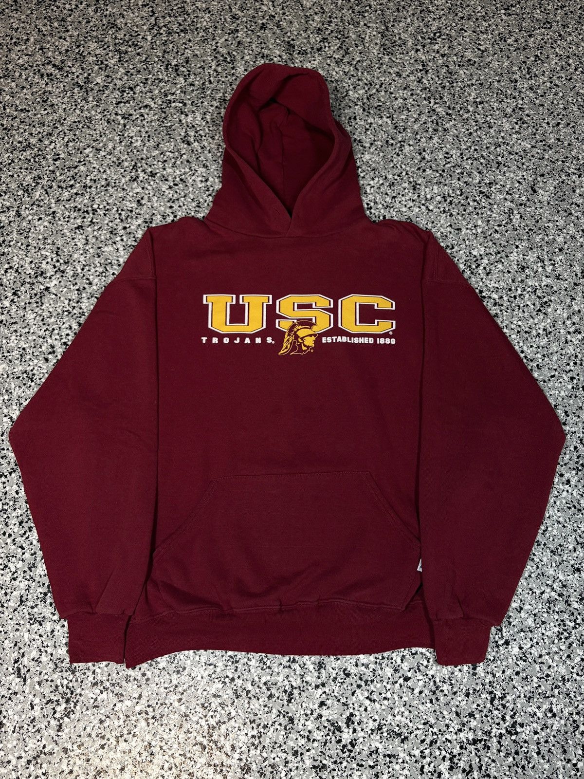 NCAA Vintage 1990s Russell USC Trojan College Hoodie Size XL 0545 Size US XL / EU 56 / 4 - 1 Thumbnail