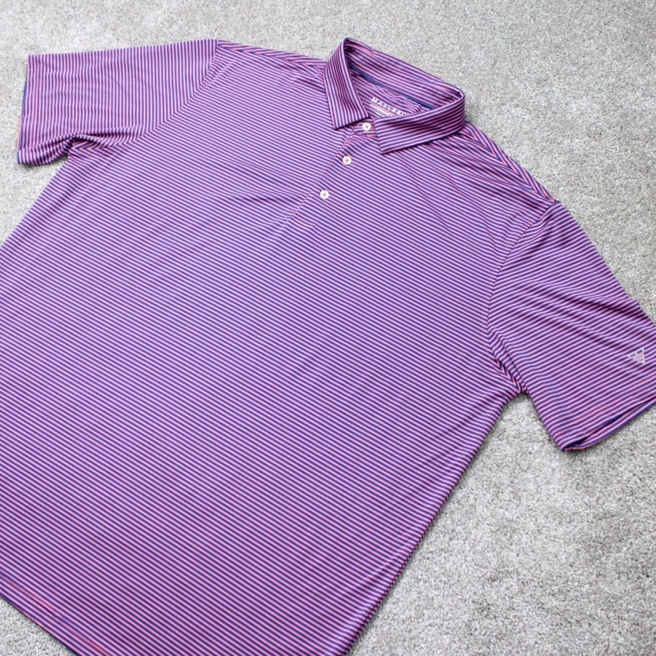 Vintage Maelreg Performance Polo Shirt Men 2XL XXL Purple/Blue Golf Stretch Short Sleeve Size US XXL / EU 58 / 5 - 3 Thumbnail
