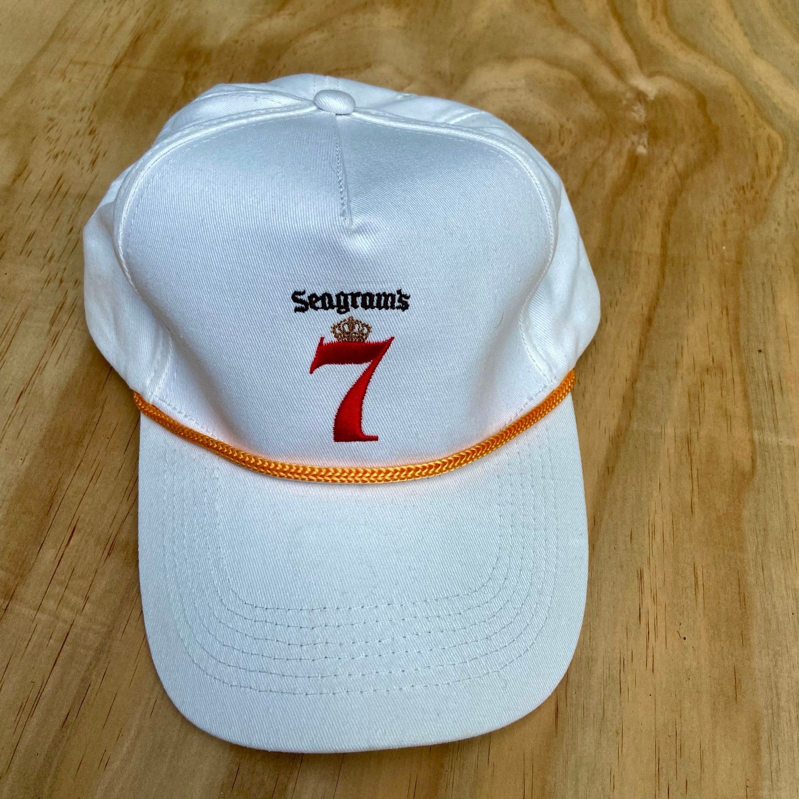 Seven 7 SEAGRAM 7 Whisky White Adjustable Strapback Hat Cap Rope Size ONE SIZE - 1 Thumbnail