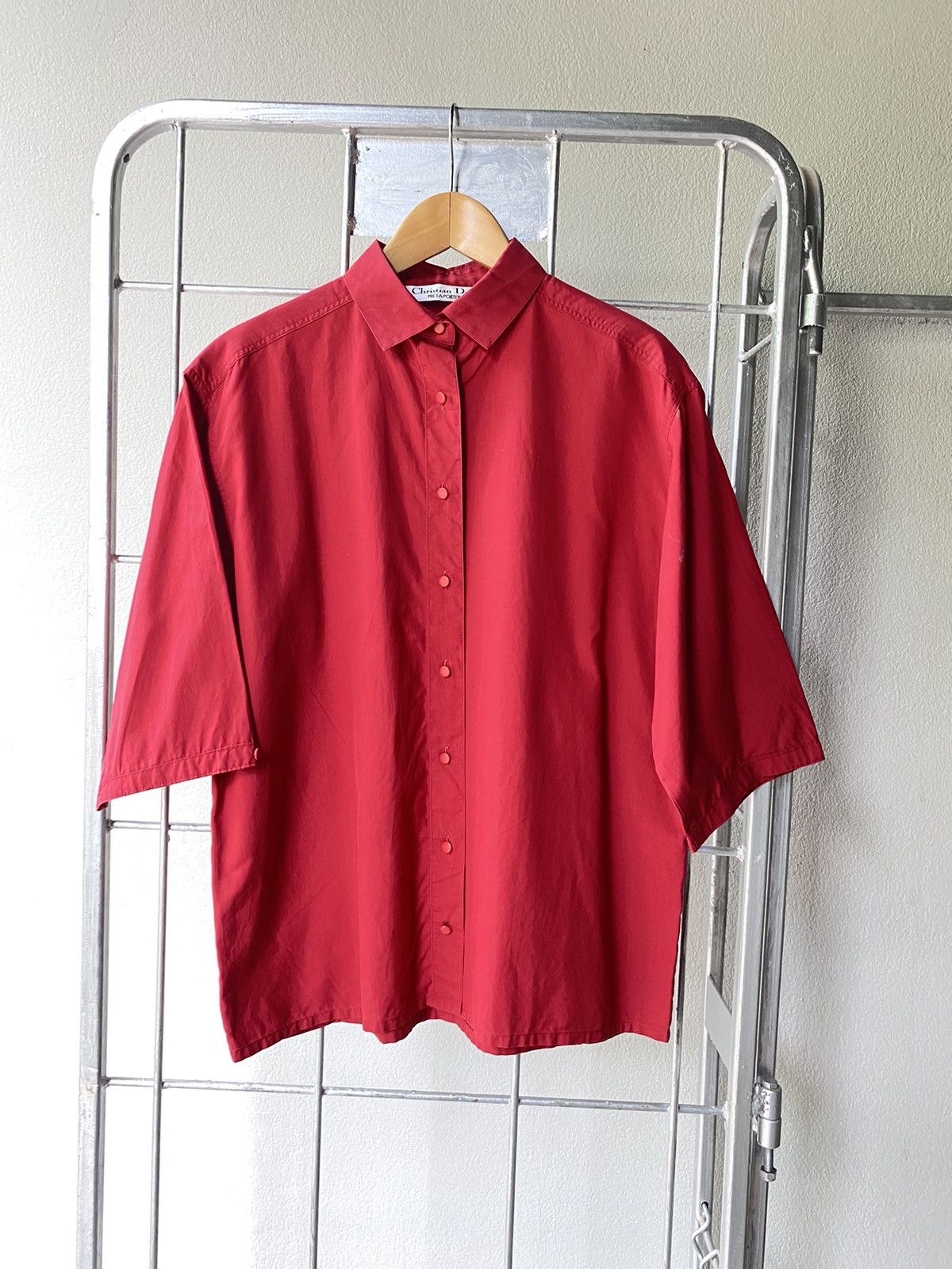 Dior Christian Dior vintage red cardinal shirt Size L / US 10 / IT 46 - 8 Thumbnail