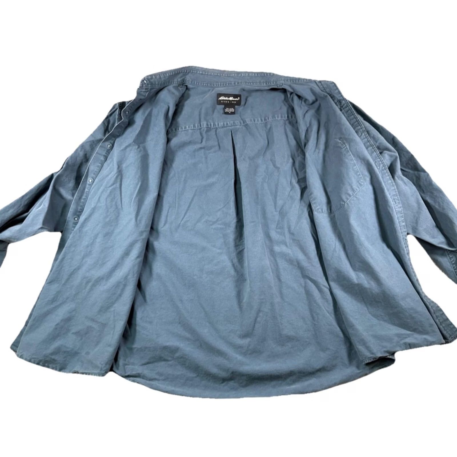 Eddie Bauer VINTAGE Eddie Bauer Shirt Mens XL Button Down Navy Blue Cotton Canvas 90s Classic Pockets Size US XL / EU 56 / 4 - 5 Thumbnail