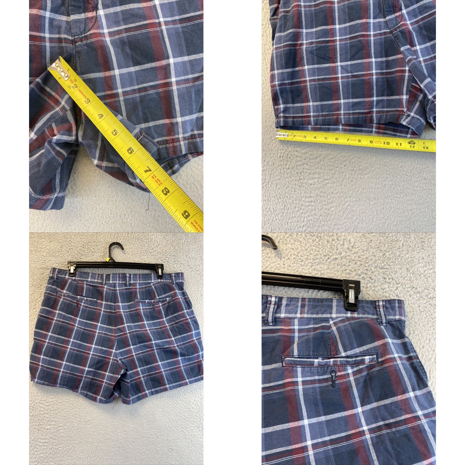Club Room Club Room Golf Shorts Men's Size 38 Gray Black Red Plaid Casual Stretch Size US 38 / EU 54 - 8 Thumbnail