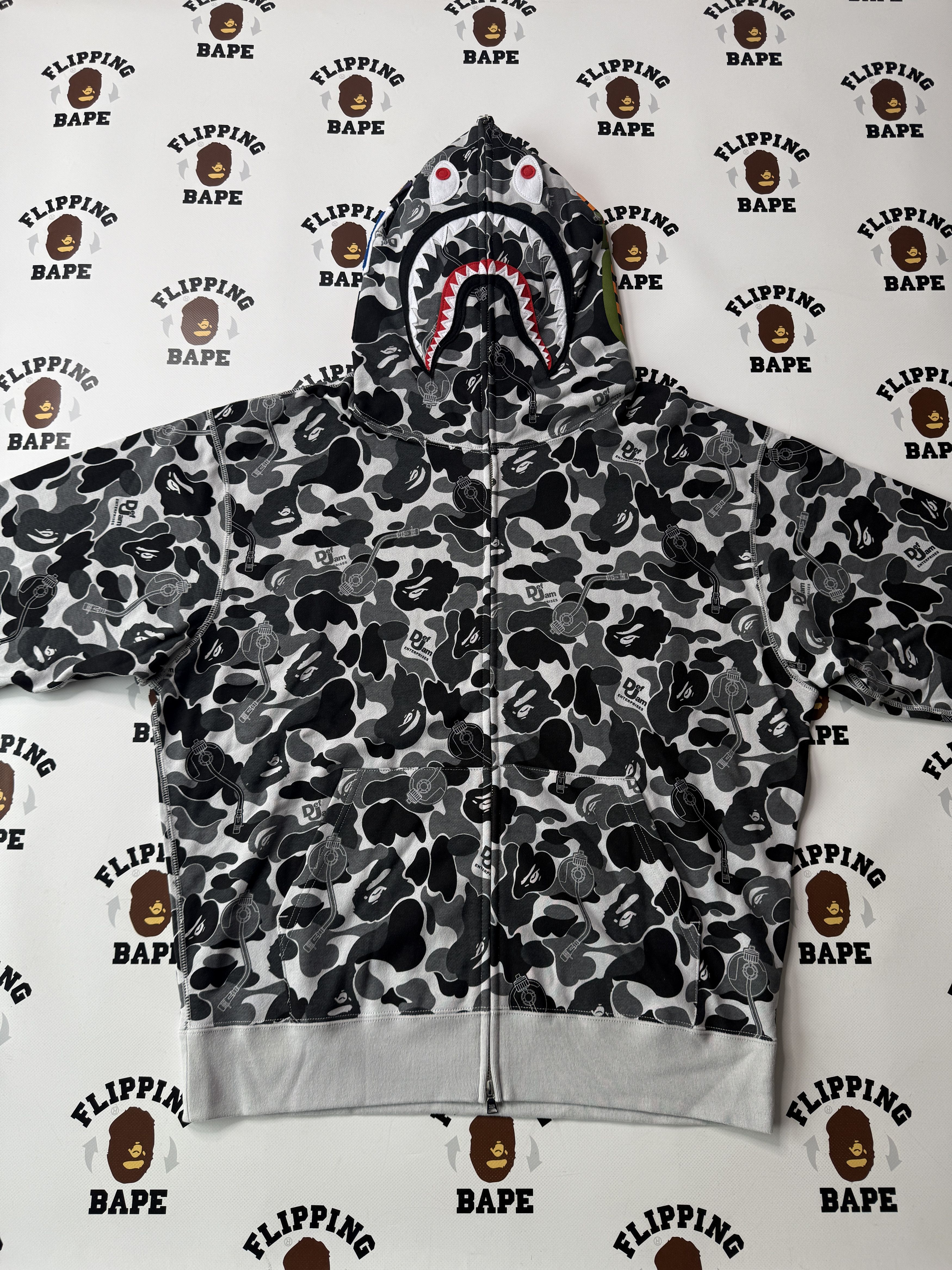 Bape BAPE X DEF JAM CAMO SHARK RELAXED FIT FULL ZIP HOODIE Size US L / EU 52-54 / 3 - 9 Thumbnail