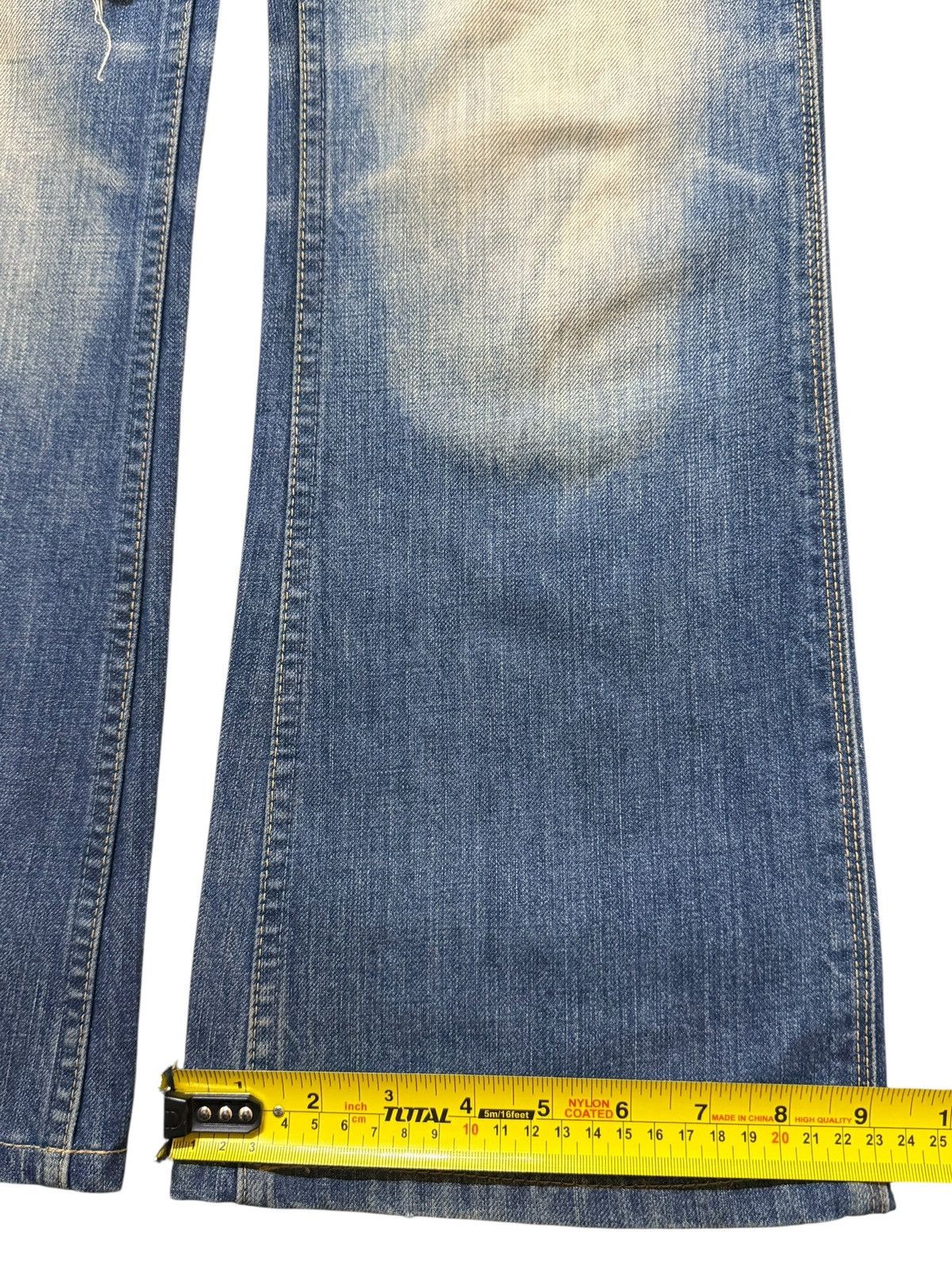 Edwin Vintage Y2K Edwin Mud Wash Faded Distressed Wide Leg Flare Size US 32 / EU 48 - 13 Thumbnail