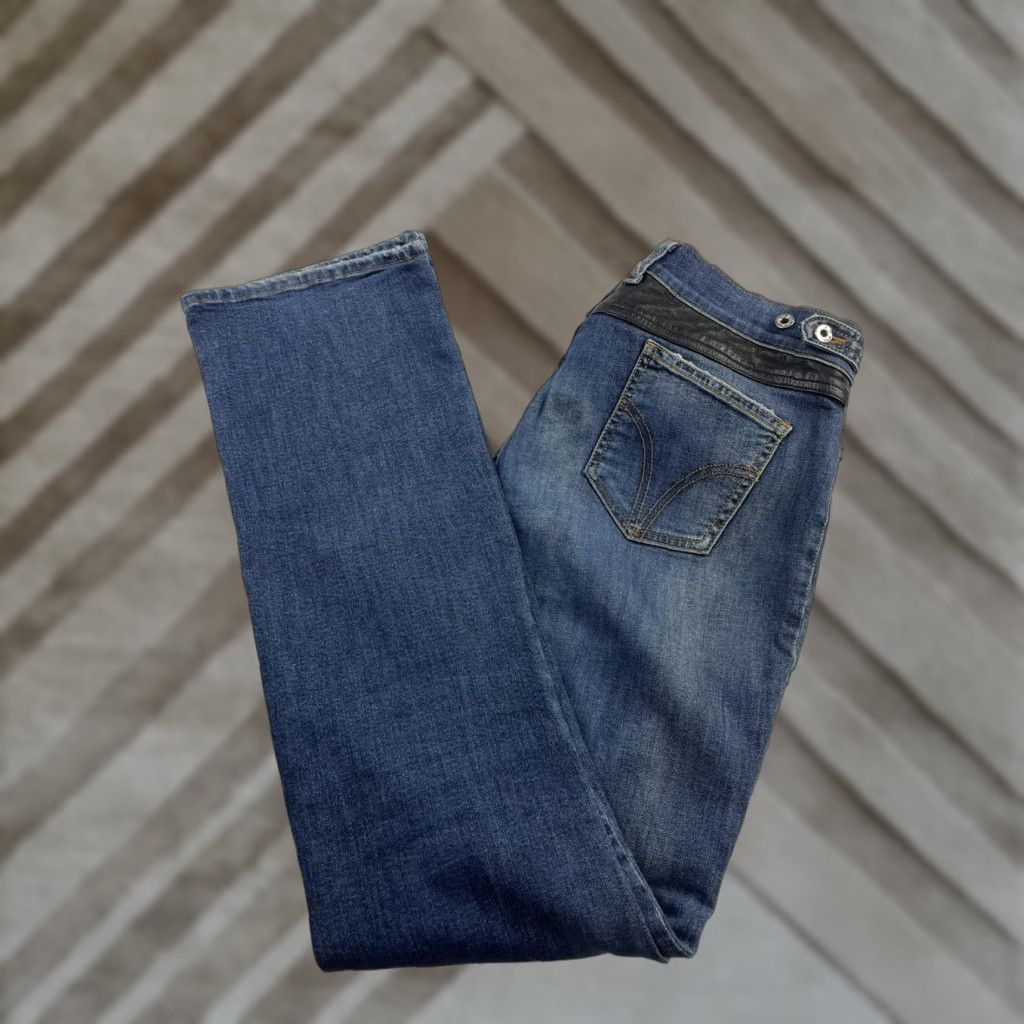 Dolce & Gabbana VINTAGE Dolce&Gabbana Jeans Boots Cut Low Rise 32 Denim Blue Womens 32 D&G original denim Logo Accents Boots 2000s Style Festival Western Modern Size 24" / US 00 / IT 34 - 1 Thumbnail