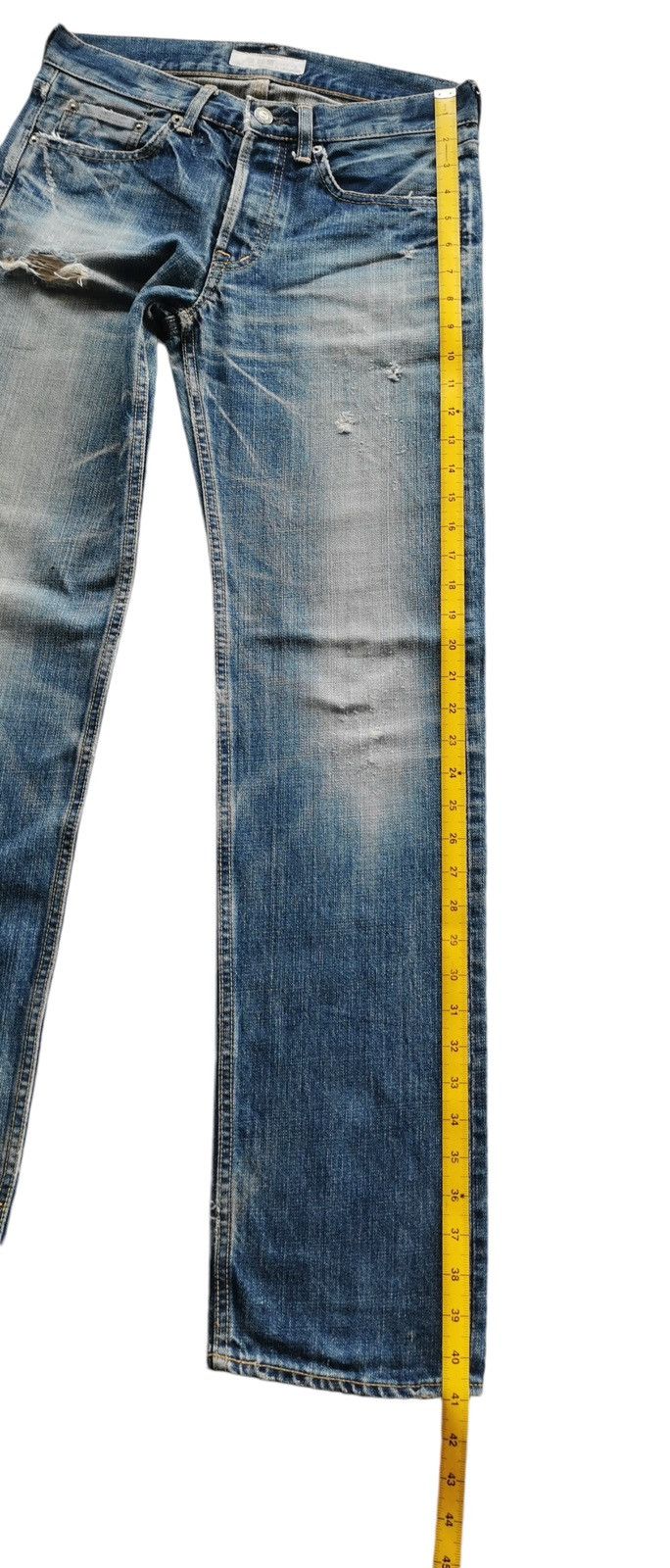 Japanese Brand Vintage DMG Distressed Japanese Denim Jeans Size US 30 / EU 46 - 13 Thumbnail