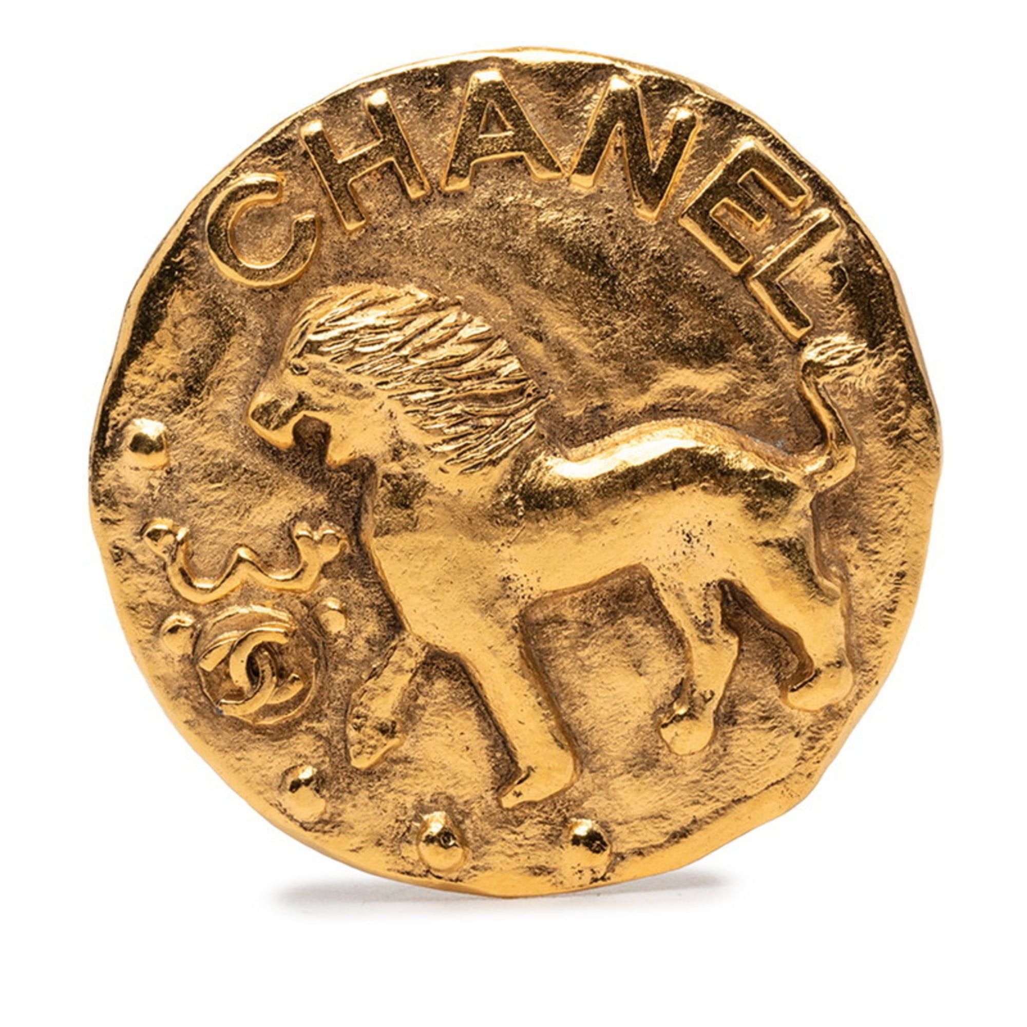 Chanel Chanel Lion Coco Mark Logo Vintage Brooch Gold Plated Women's CHANEL Size ONE SIZE - 1 Thumbnail