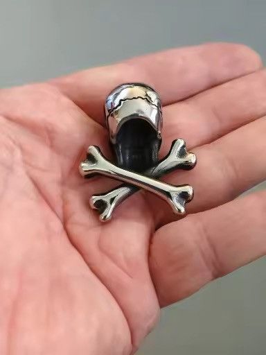 Jewelry Goth Skull Pendant Necklace Size ONE SIZE - 2 Thumbnail
