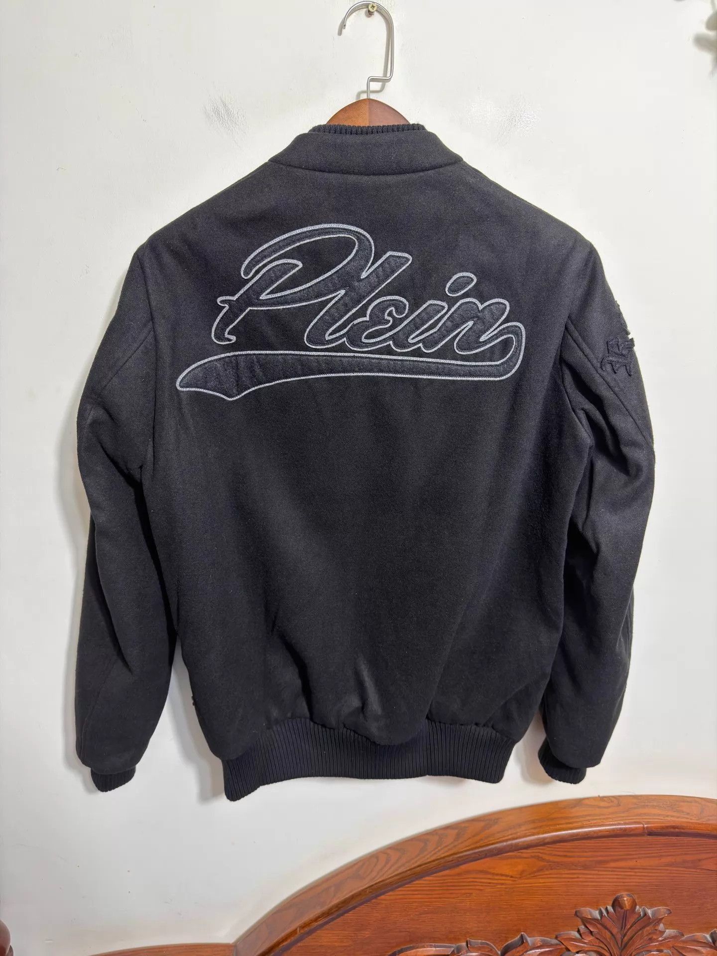 Philipp Plein Black er Jacket with Embroidered Details - Size M Size US M / EU 48-50 / 2 - 2 Thumbnail