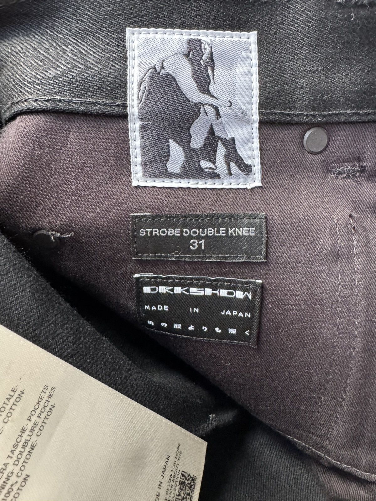 Rick Owens Drkshdw Rick Owens DRKSHDW Strobe Double Knee Size US 31 - 3 Thumbnail