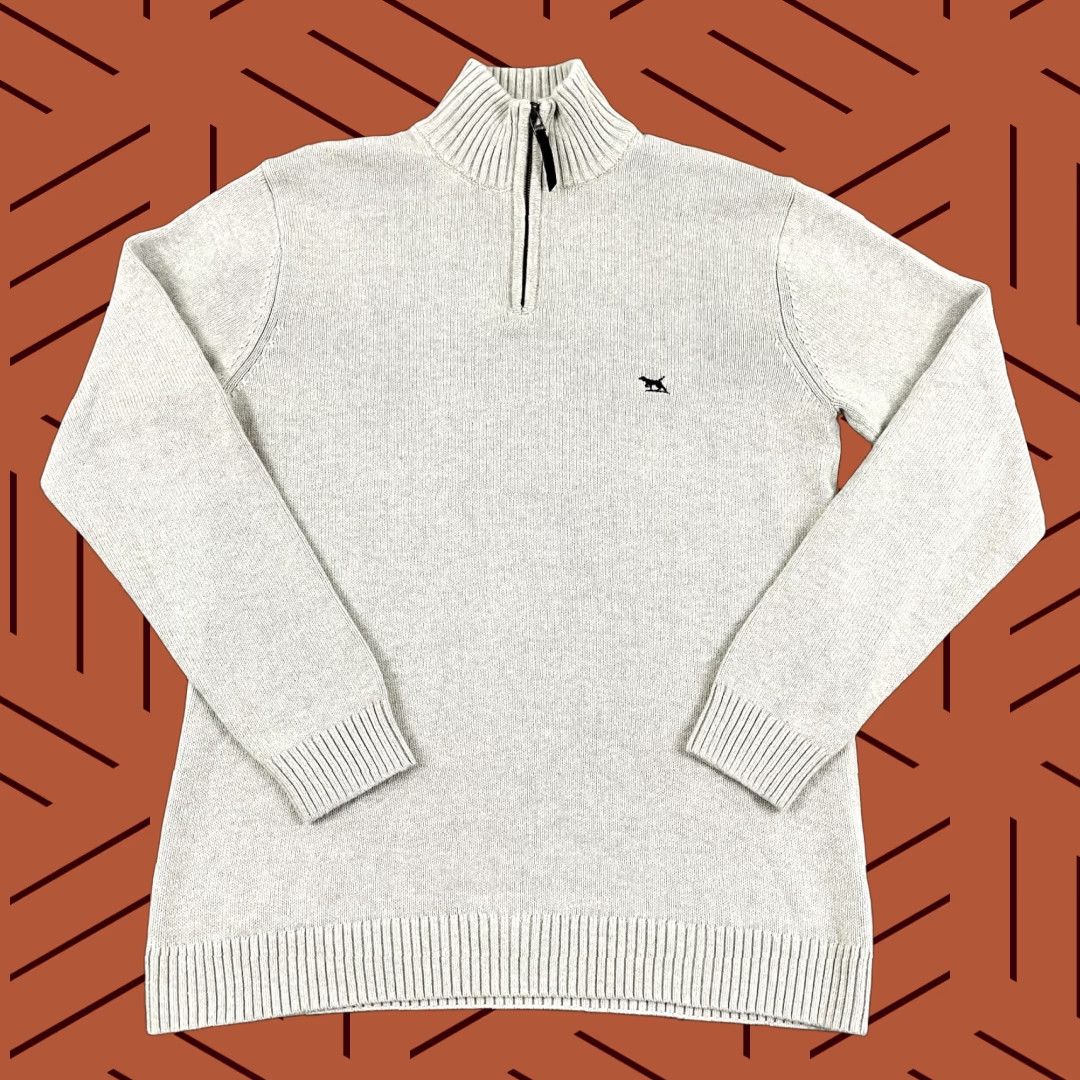 Rodd & Gunn RODD & GUNN Sweater Mens Medium Gray Knit Merrick Bay 1/4 Zip Pullover Size US M / EU 48-50 / 2 - 1 Thumbnail