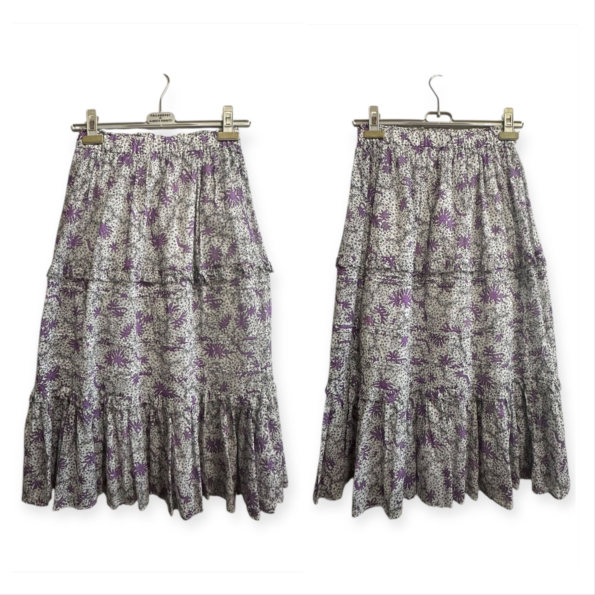 Isabel Marant Etoile Isabel Marant Étoile Diya Skirt Ecru Lilac FR34 XS NWT $455 Size 25" / US 0 / IT 36 - 13 Thumbnail