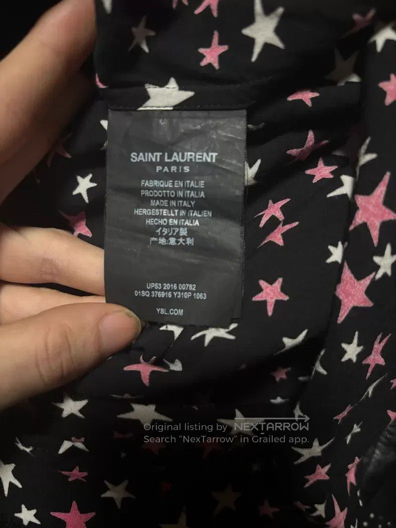 Saint Laurent Paris Saint Laurent Paris size 37 Pink and white star shirt Size US S / EU 44-46 / 1 - 7 Thumbnail