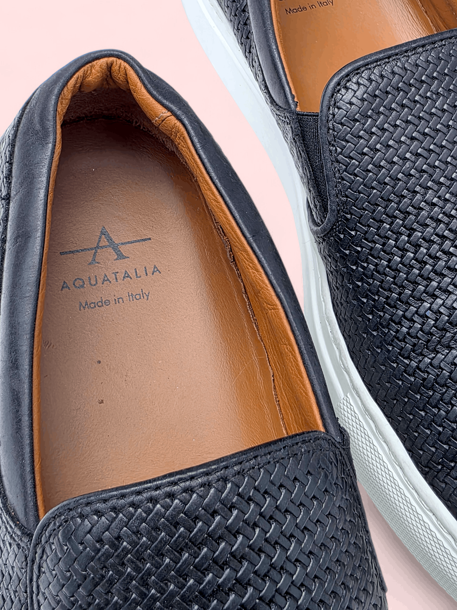Aquatalia Aquatalia woven leather slip-on sneakers-FASHIONELLA Size US 9 / IT 39 - 7 Thumbnail