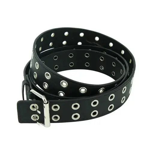 Leather × Unowned Belts Y2K Double Eyelet Leather Belt Unisex Size ONE SIZE - 2 Thumbnail