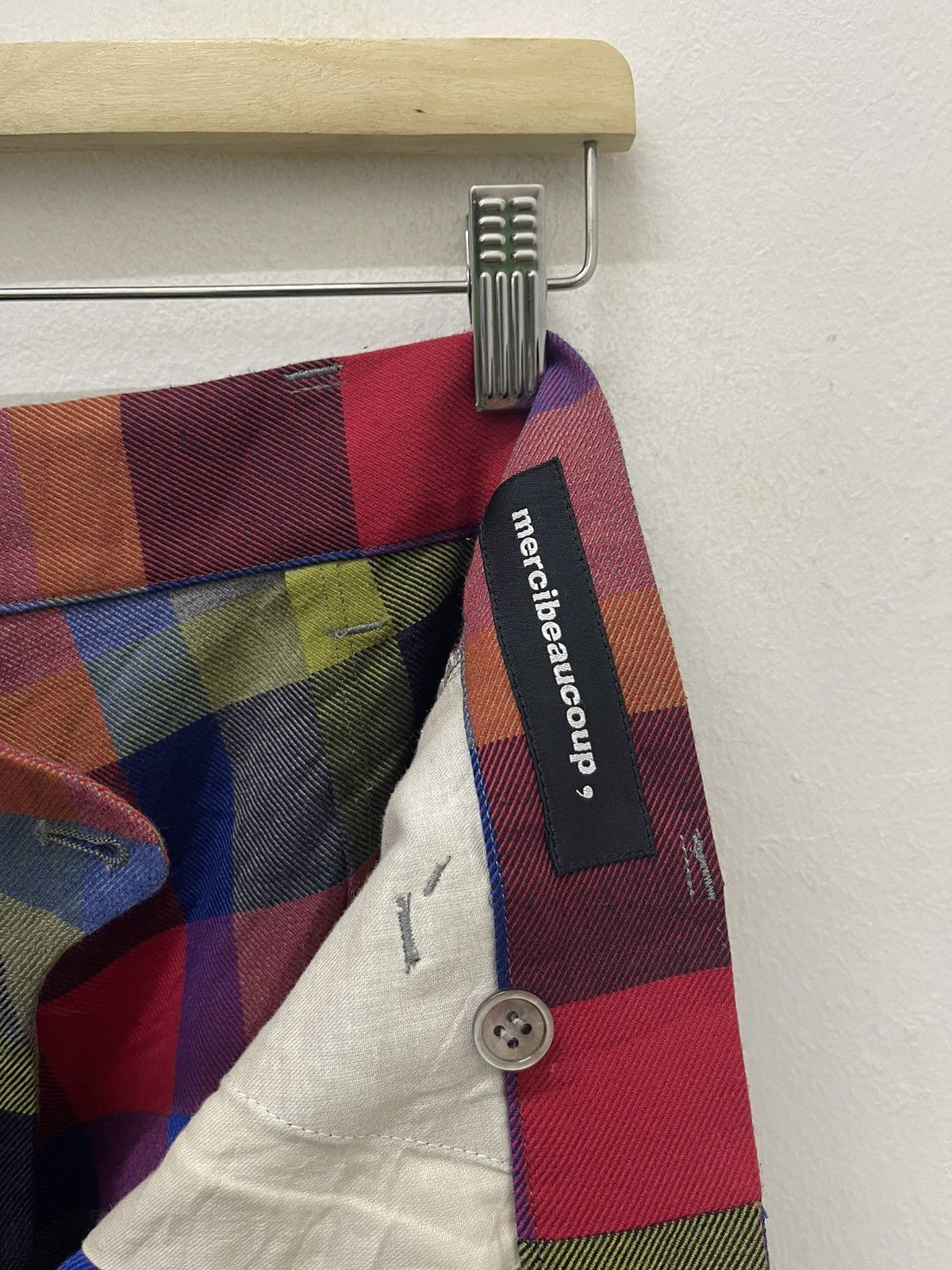 Issey Miyake Rare Vintage MERCIBEAUCOUP Issey Miyake Plaid Pant Size US 29 - 8 Thumbnail