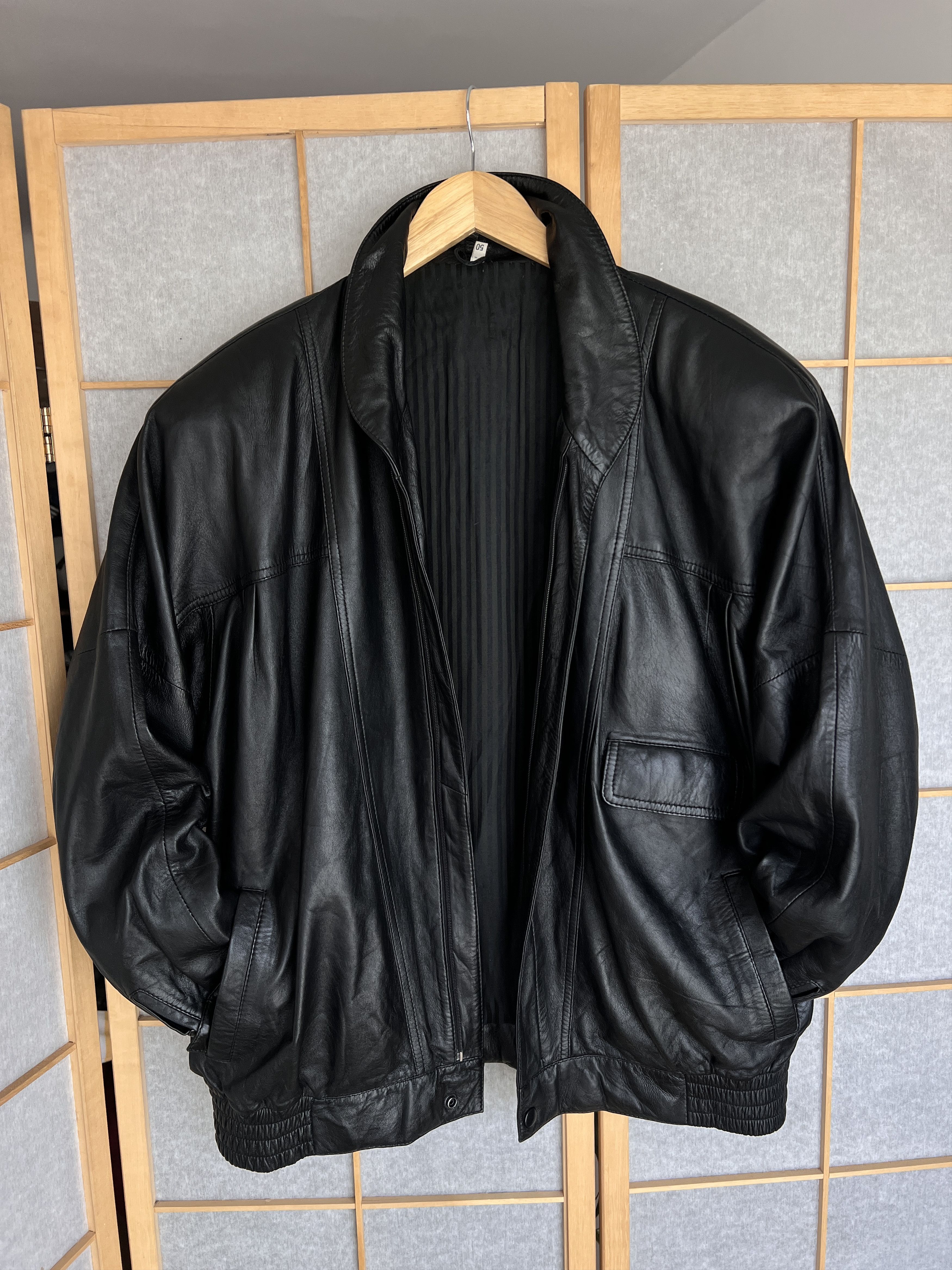 Yohji Yamamoto 2000s JAPANESE ISSEY MIYAKE STYLE LEATHER JACKET LGB I6W9 L Size US M / EU 48-50 / 2 - 12 Thumbnail