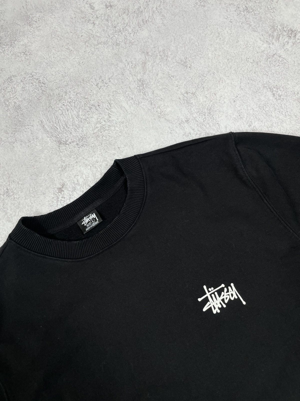 Stussy Vintage Stussy Black Sweatshirt Big Logo Crewneck L Size US L / EU 52-54 / 3 - 2 Thumbnail
