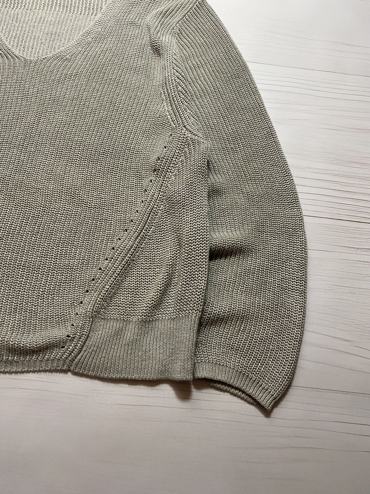 Acne Studios Acne Studios Deborah Chunky SS16 V-neck Linen sweater Size L / US 10 / IT 46 - 6 Thumbnail