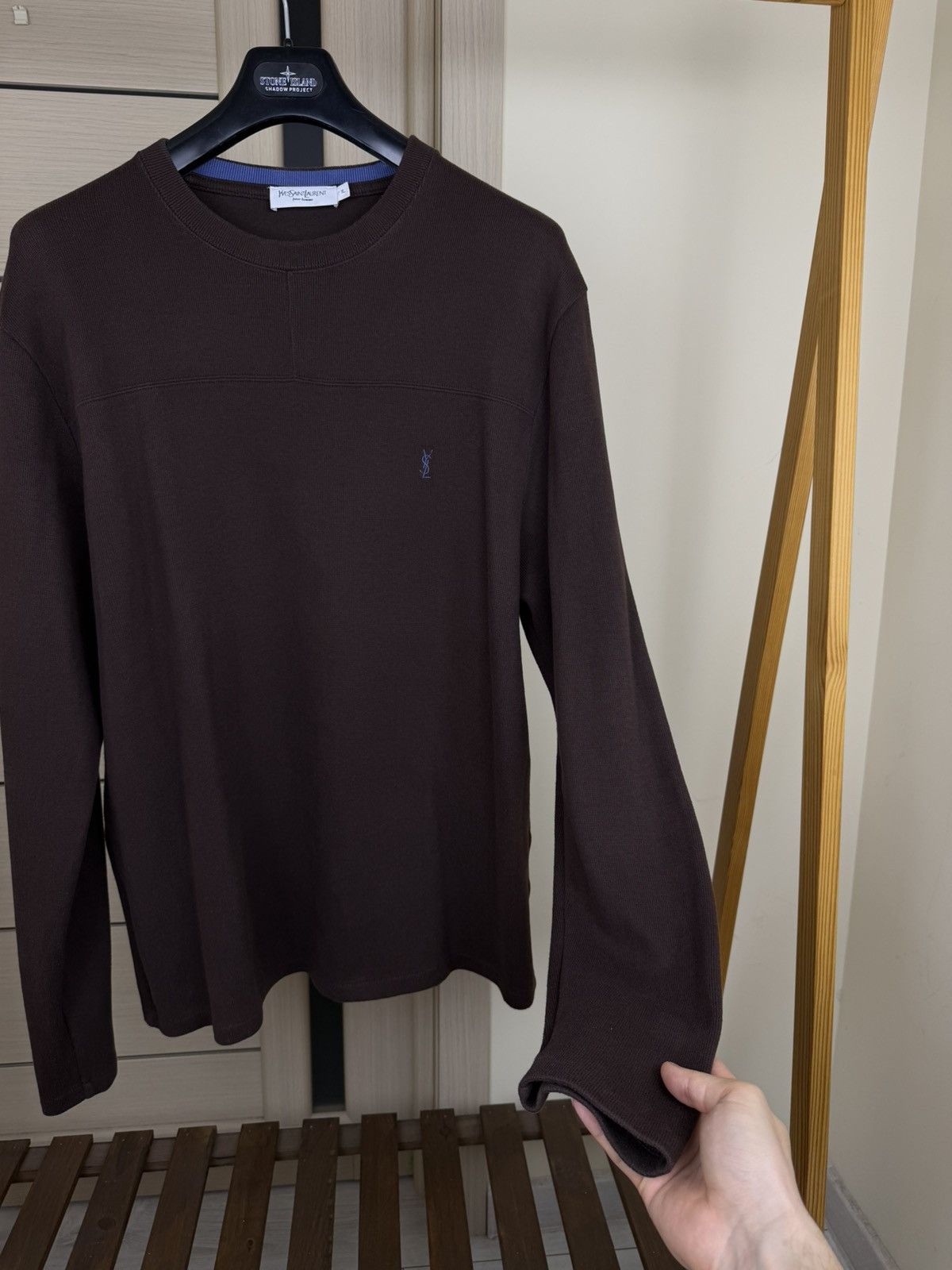 Yves Saint Laurent Yves Saint Laurent Vintage Logo Cotton Sweater Sweatshirt Size US XL / EU 56 / 4 - 10 Thumbnail