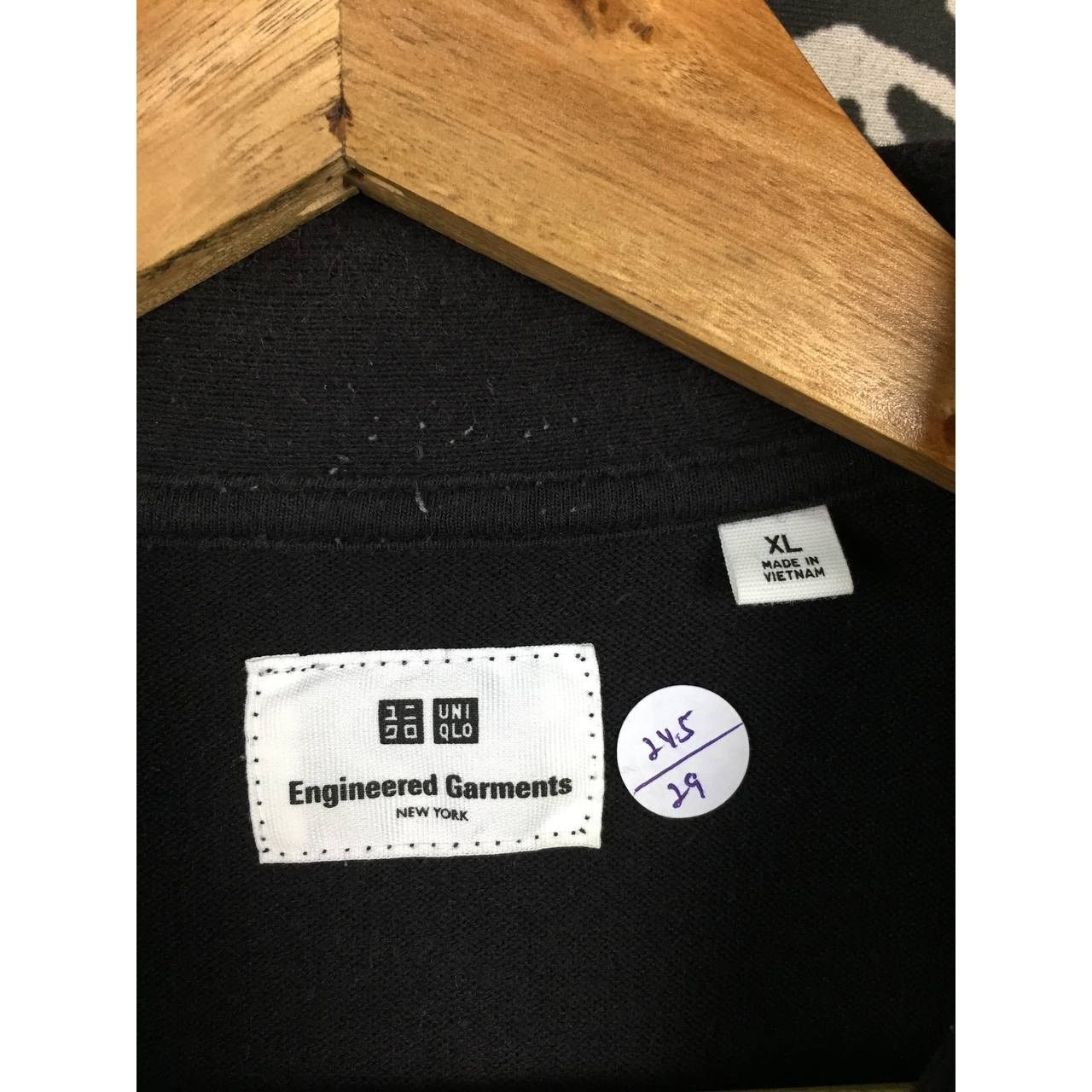 Engineered Garments × Uniqlo Engineered Garments x Uniqlo Solid Black Collar Polo Tee Size US XL / EU 56 / 4 - 12 Thumbnail