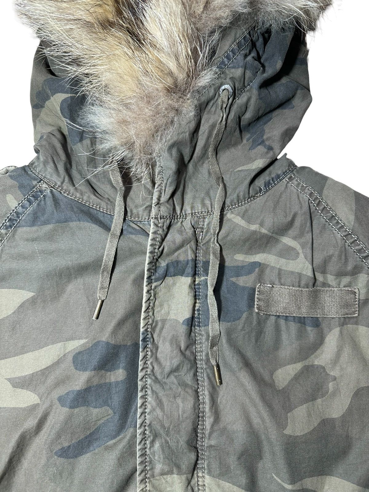 GOA G.O.A Camouflage Fur Hood Poncho Size ONE SIZE - 11 Thumbnail