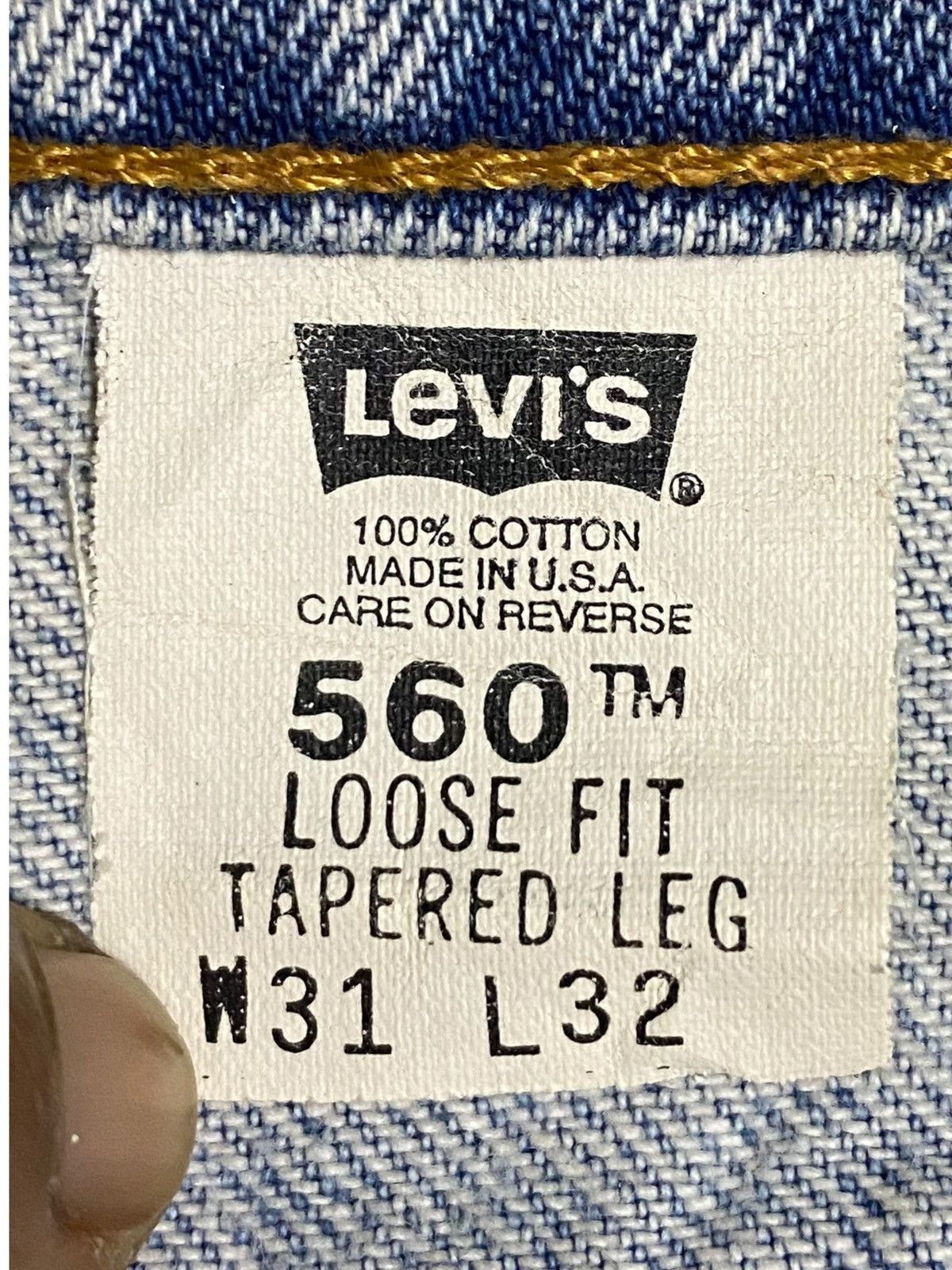 Levi's Vintage Clothing Vintage Levis 560 80’s Grunge Ripped Jeans Size US 31 - 16 Thumbnail