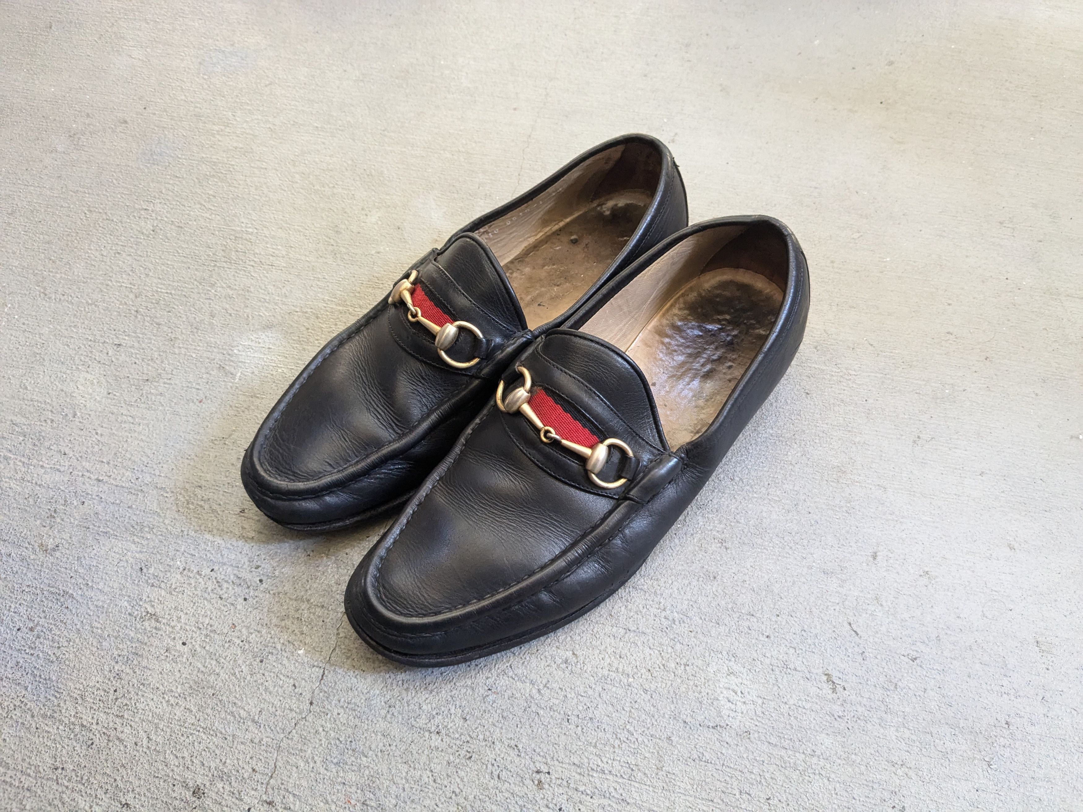 Gucci Jordaan Horsebit Loafers Black 10 Leather Mules