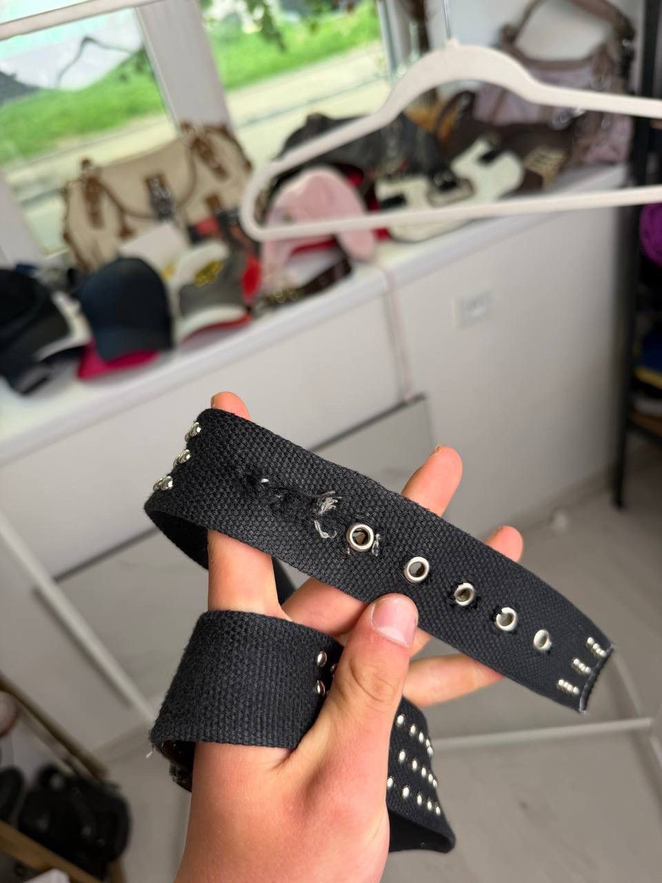 Hysteric Glamour Hysteric Glamour Style Studded Web Belt - Y2K Aesthetic Size ONE SIZE - 6 Thumbnail