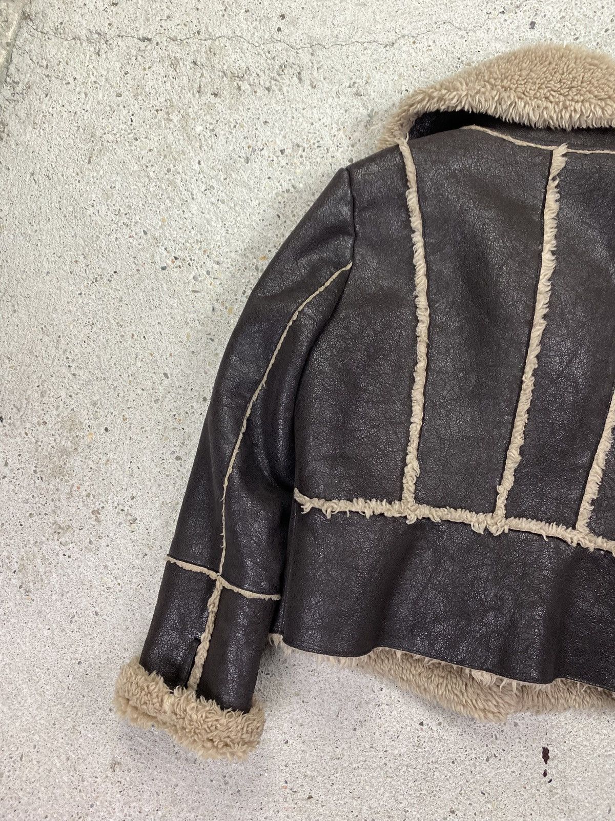 Japanese Brand Rock n blue vintage eco leather jacket japan shearling Size L / US 10 / IT 46 - 9 Thumbnail