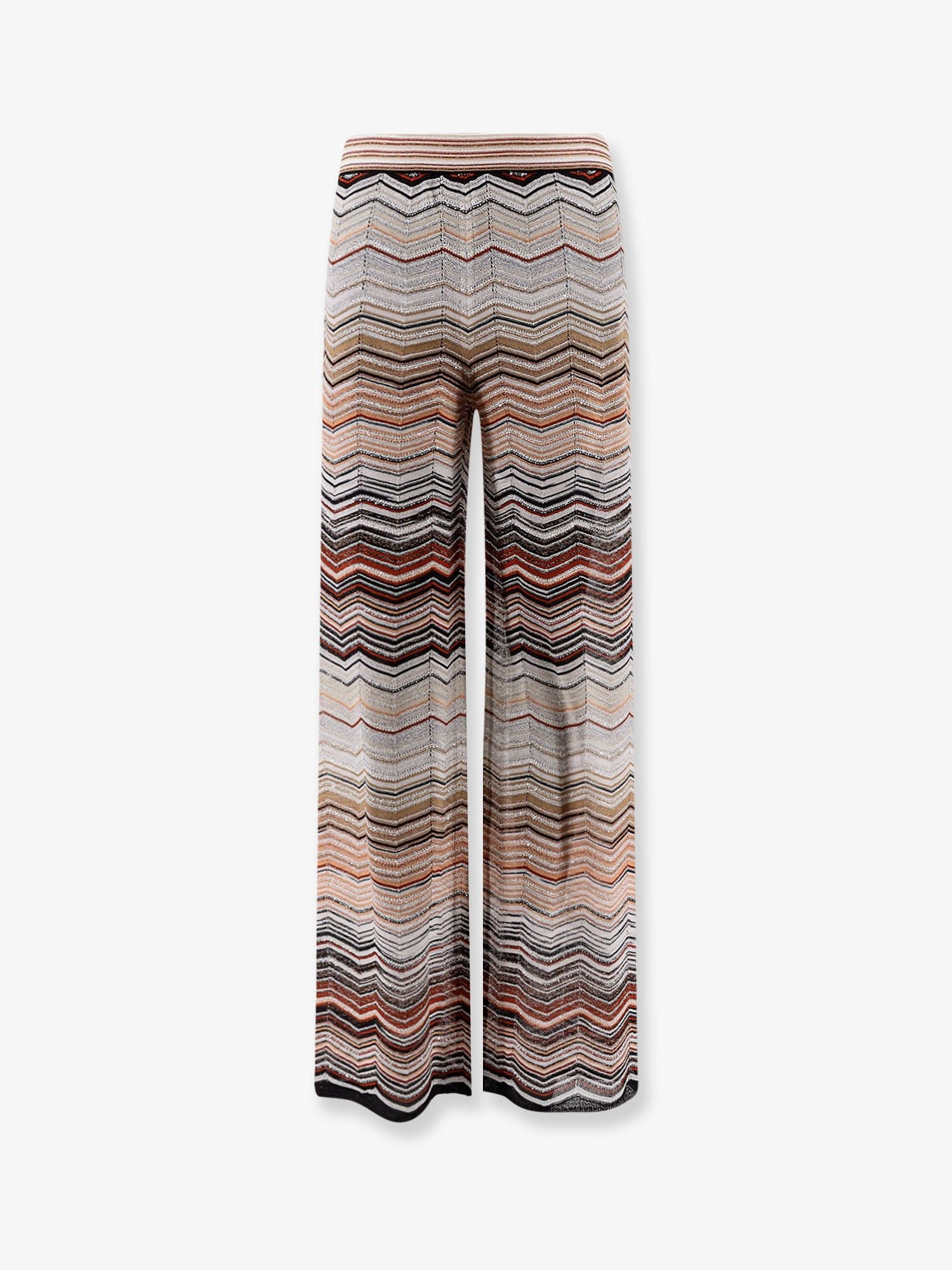 Missoni Viscose Trousers With Laminated Chevron Pattern Size 27" / US 4 / IT 40 - 1 Thumbnail