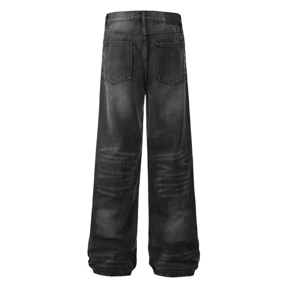 Japanese Brand × Jean America loose lightning pattern washed distressed jeans Size US 34 / EU 50 - 3 Thumbnail