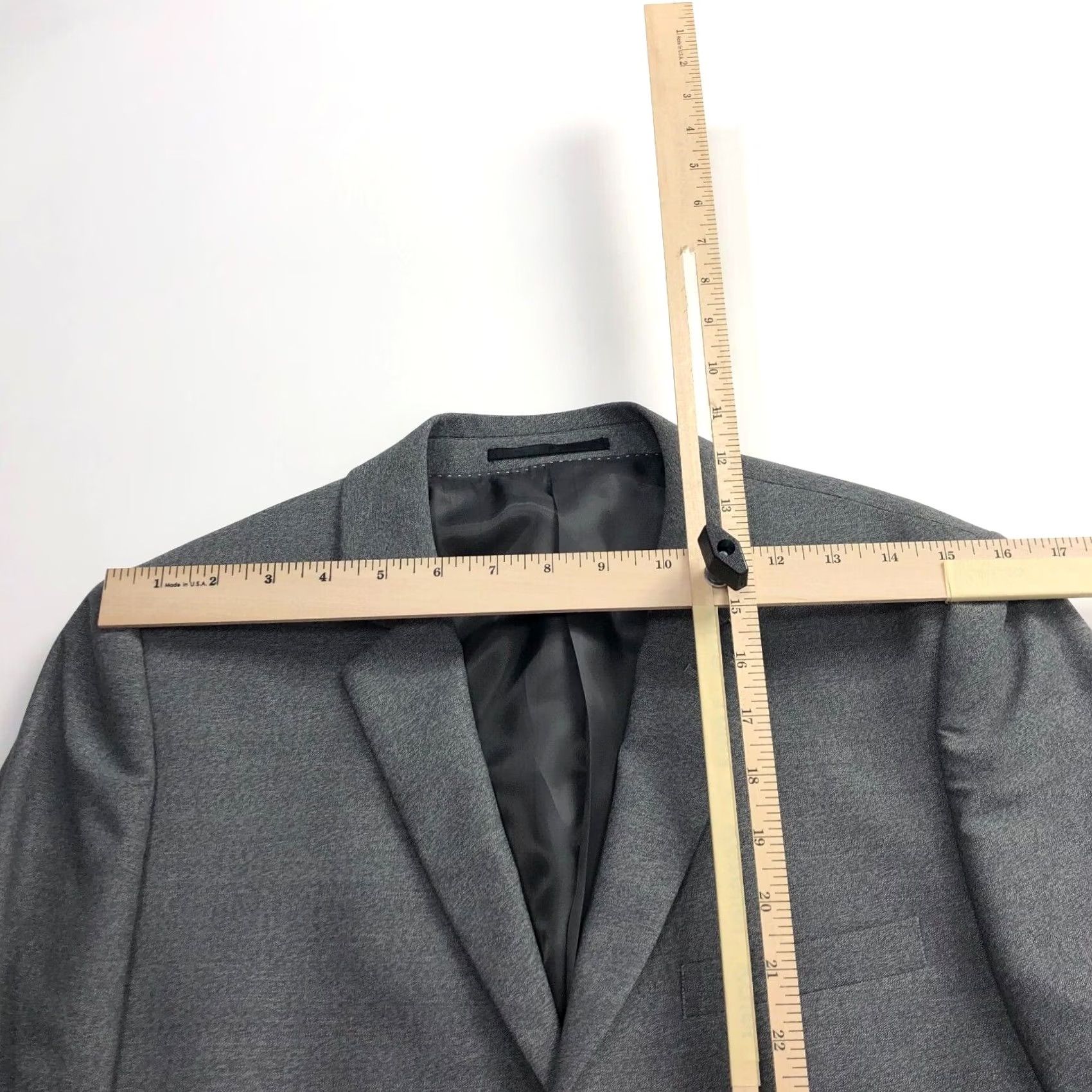 Topman Topman US 38 Men’s Wool Blend Two-Button Blazer Sport Coat Jacket Light Gray Size 38R - 4 Thumbnail