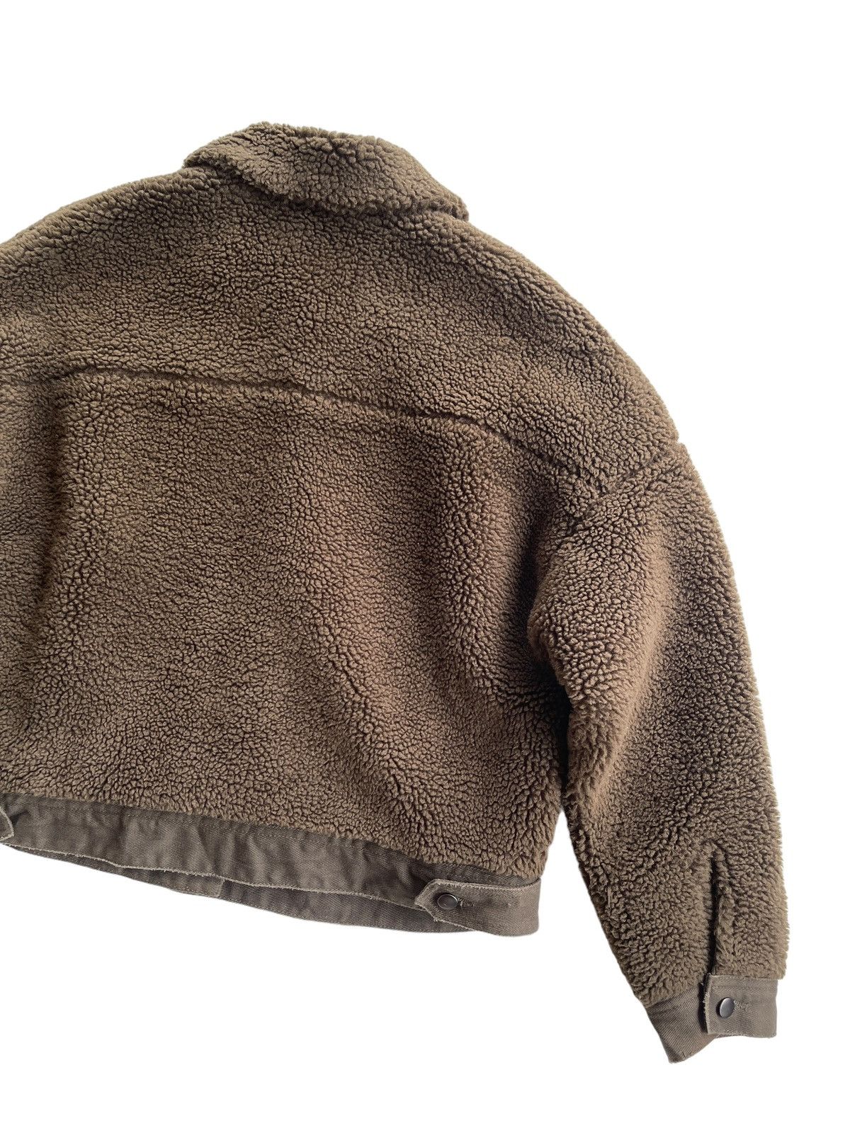 Zara Zara Teddy Fleece Shearling Cropped Jacket Size S / US 4 / IT 40 - 7 Thumbnail