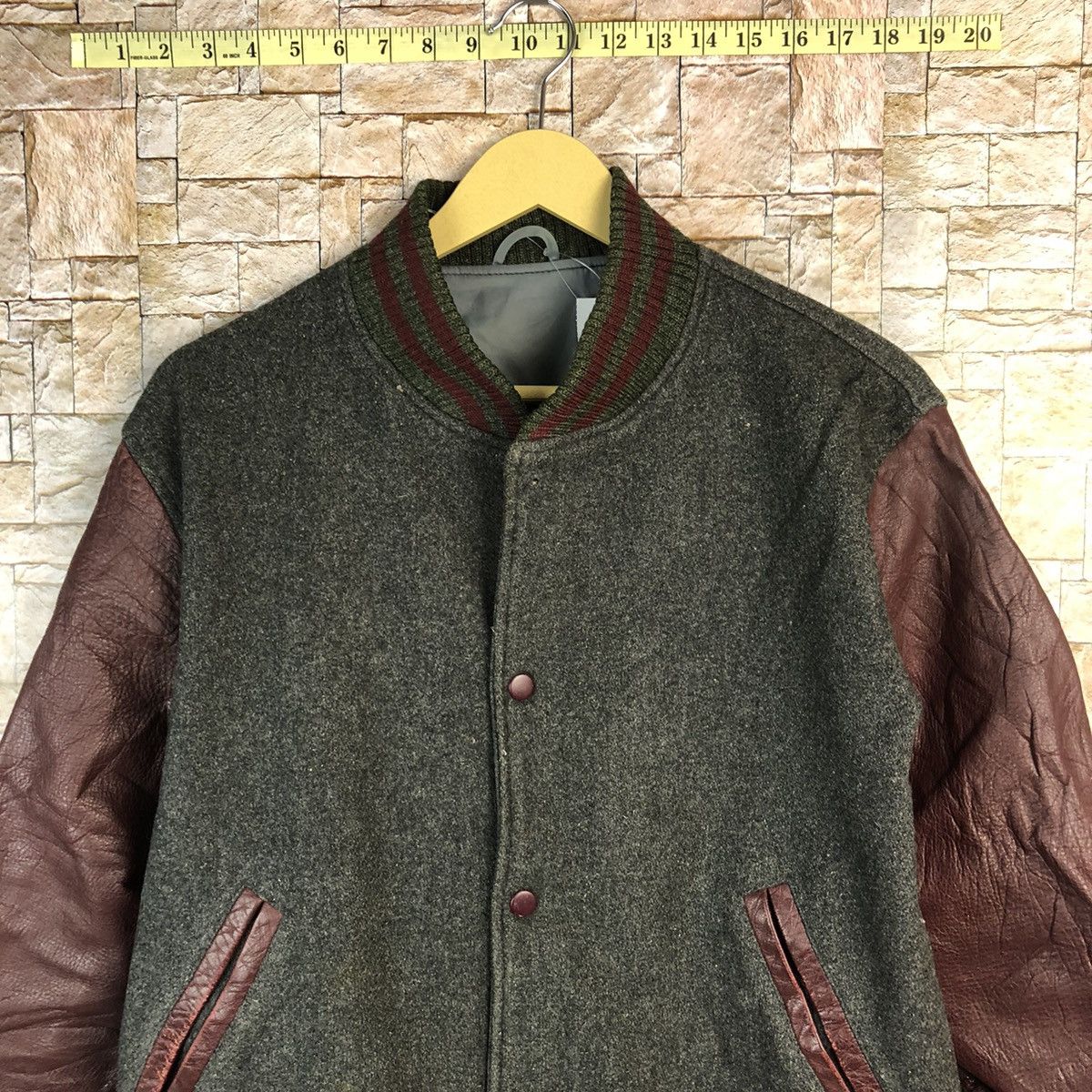 Japanese Brand Japanese Brand Maroon Bombers varsity Jacket #A826 Size US M / EU 48-50 / 2 - 5 Thumbnail
