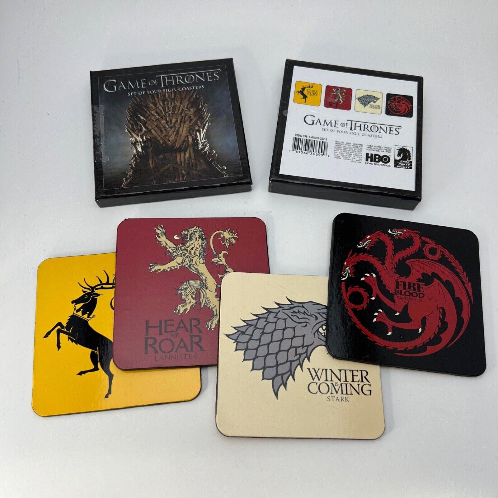 Designer Game of Thrones: House Sigil Coaster Set Winter is Coming Size ONE SIZE - 1 Thumbnail