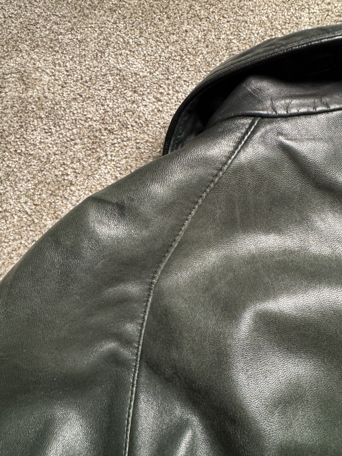 Other BOD & CHRISTENSEN “PINE GREEN” LEATHER OVERCOAT Size US M / EU 48-50 / 2 - 8 Thumbnail