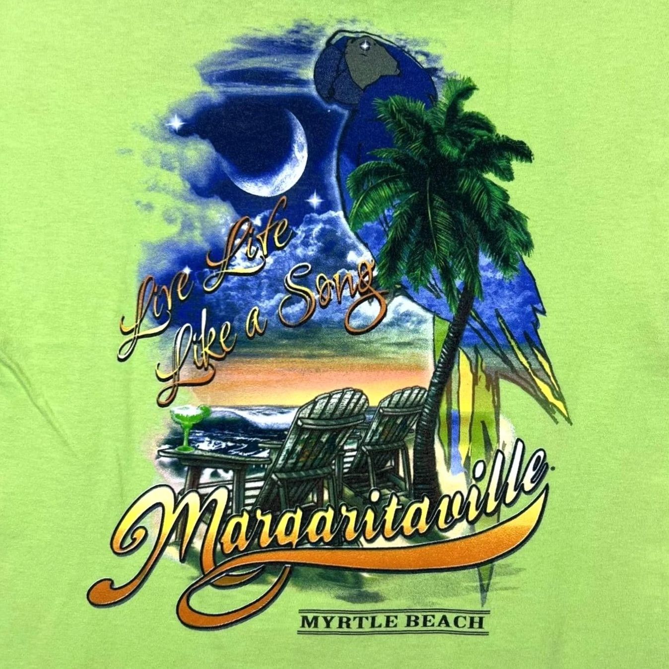 Vintage Margaritaville Myrtle Beach Souvenir Graphic Green T-Shirt Small Men’s Short Sleeve Cotton Size US S / EU 44-46 / 1 - 4 Thumbnail
