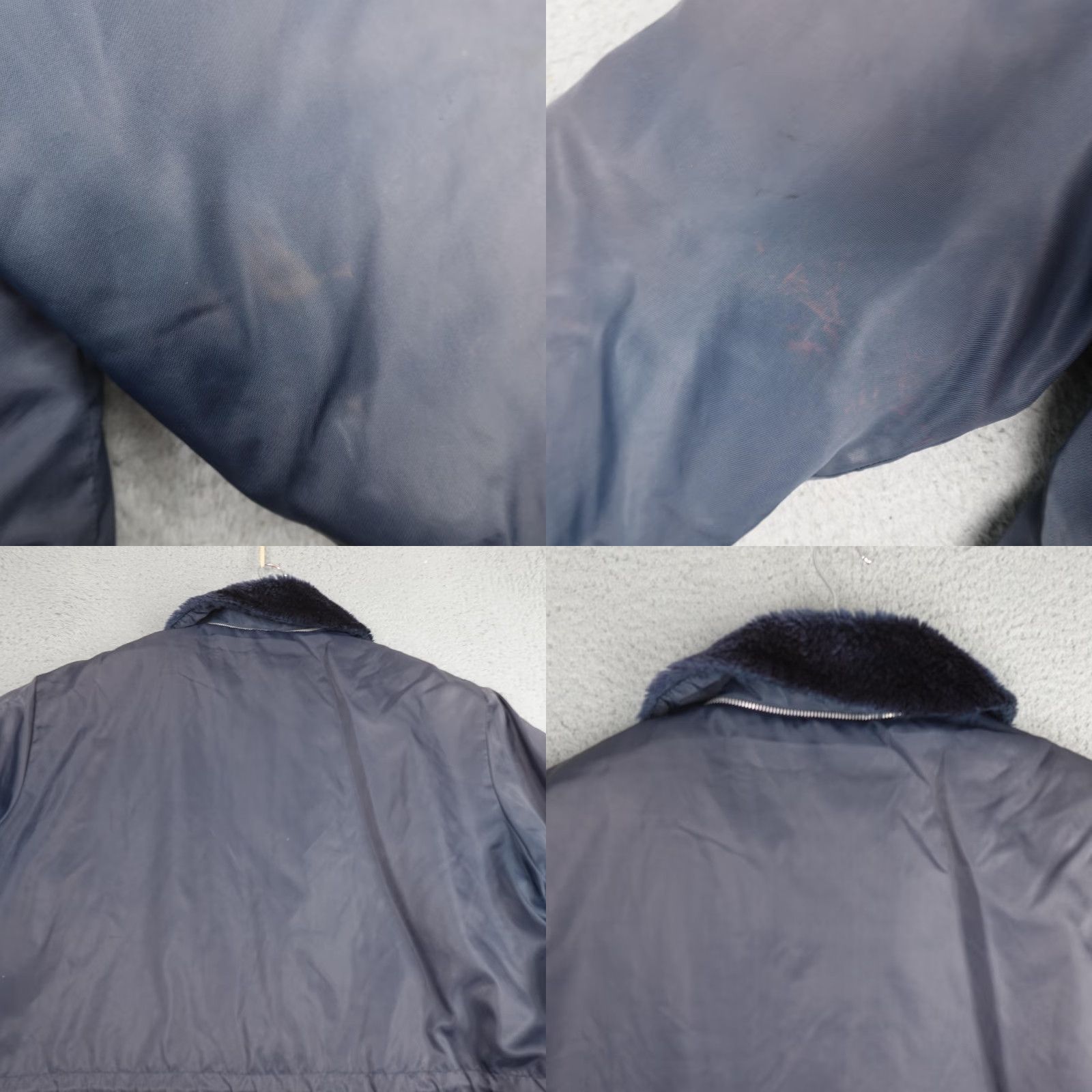 Sears VINTAGE Sears Bomber Jacket Mens XLTall Navy Fur Trim Full Zip 80s Outdoor Workwear Size US XL / EU 56 / 4 - 8 Thumbnail