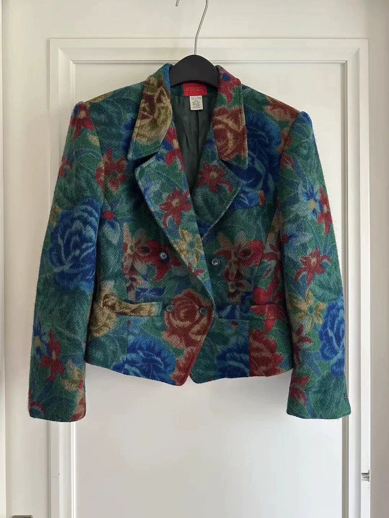 Kenzo KENZO Floral woolen woolen suit retro coat Size M / US 6-8 / IT 42-44 - 2 Thumbnail