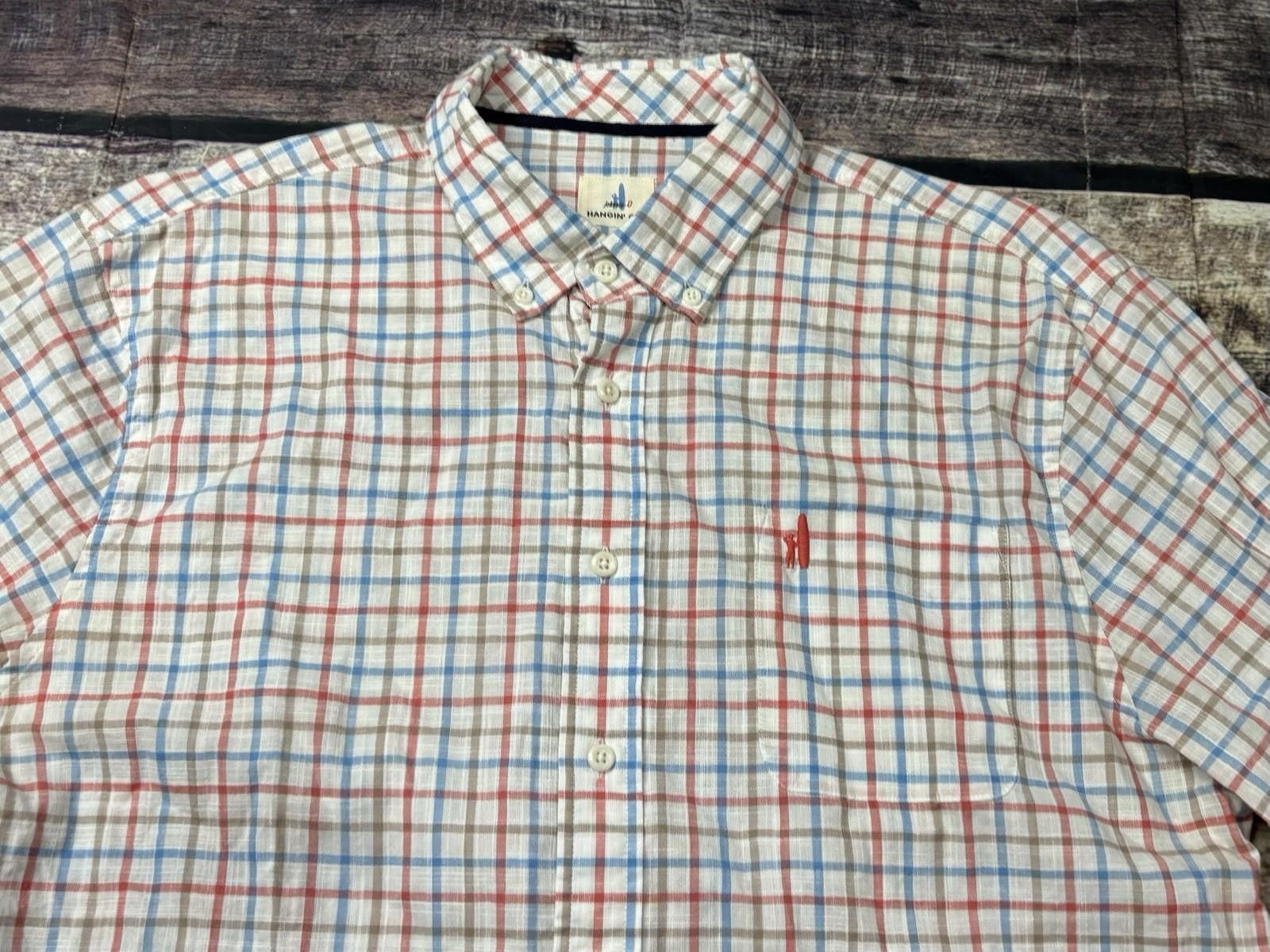 johnnie-O Johnnie O Shirt Mens Large Hangin' Out Check Button Down Size US L / EU 52-54 / 3 - 4 Thumbnail